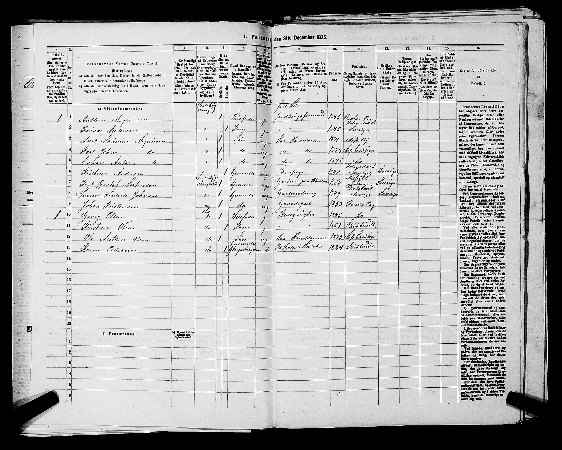 RA, 1875 census for 0194L Moss/Moss, 1875, p. 196