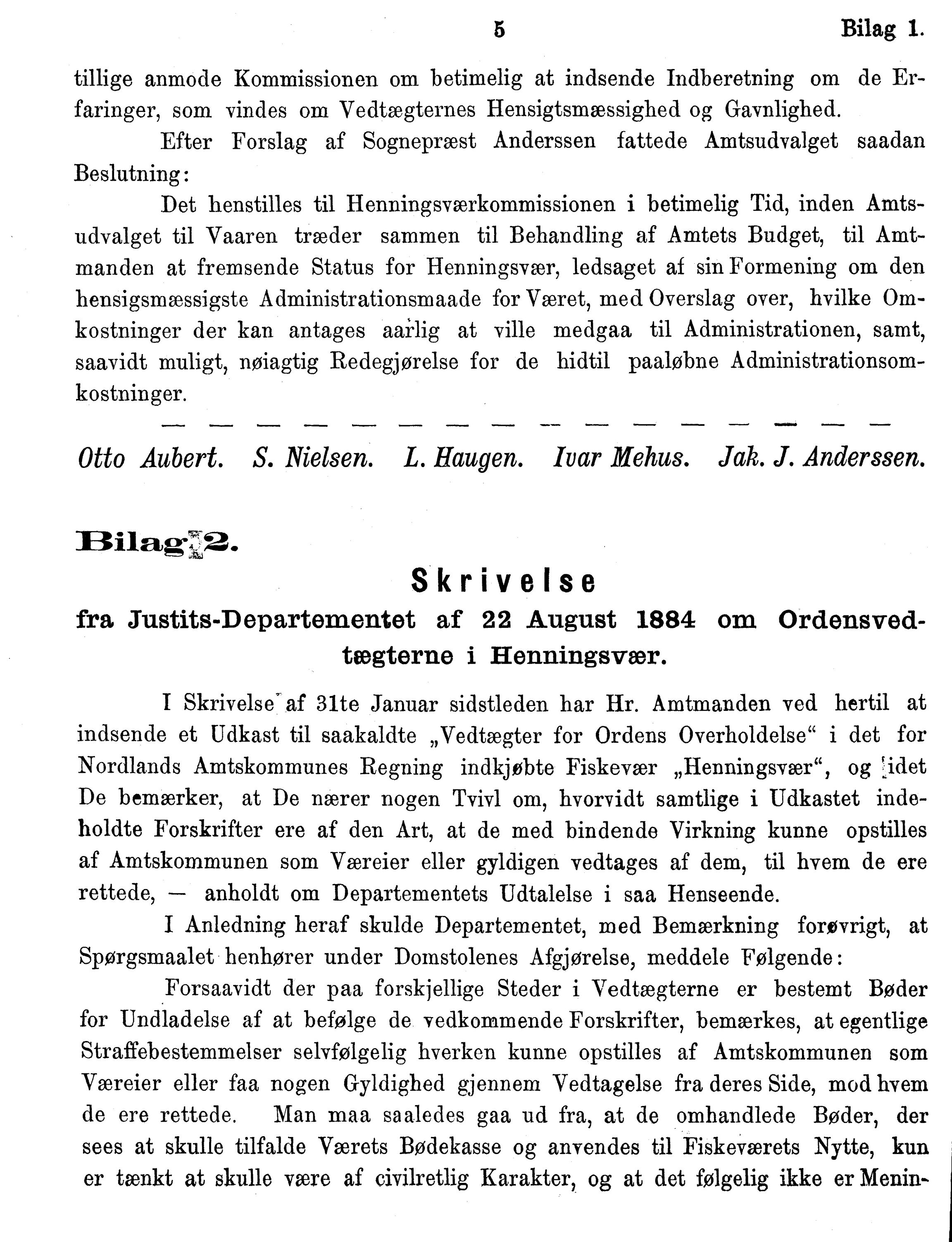 Nordland Fylkeskommune. Fylkestinget, AIN/NFK-17/176/A/Ac/L0014: Fylkestingsforhandlinger 1881-1885, 1881-1885