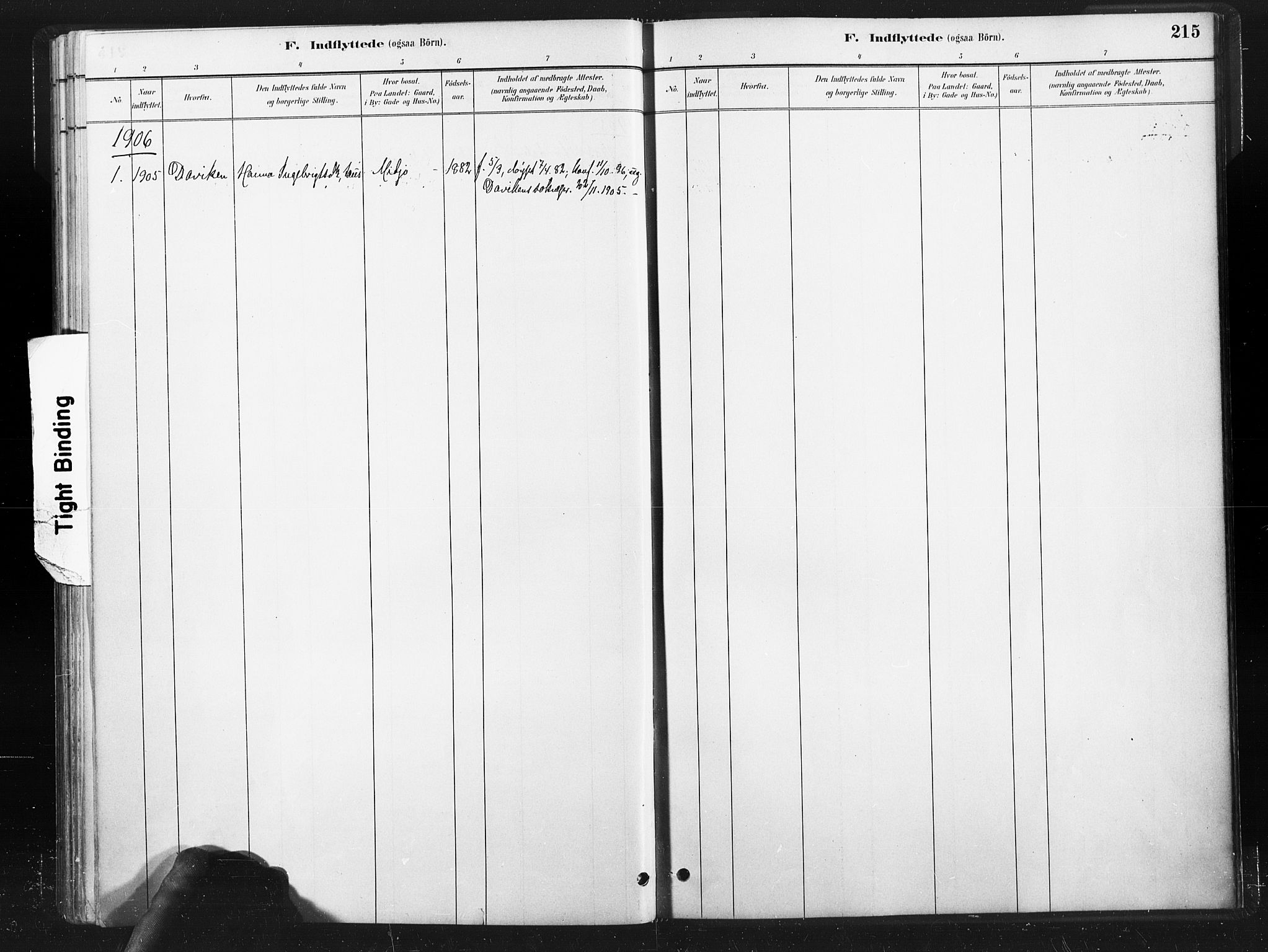Ministerialprotokoller, klokkerbøker og fødselsregistre - Nord-Trøndelag, SAT/A-1458/736/L0361: Parish register (official) no. 736A01, 1884-1906, p. 215
