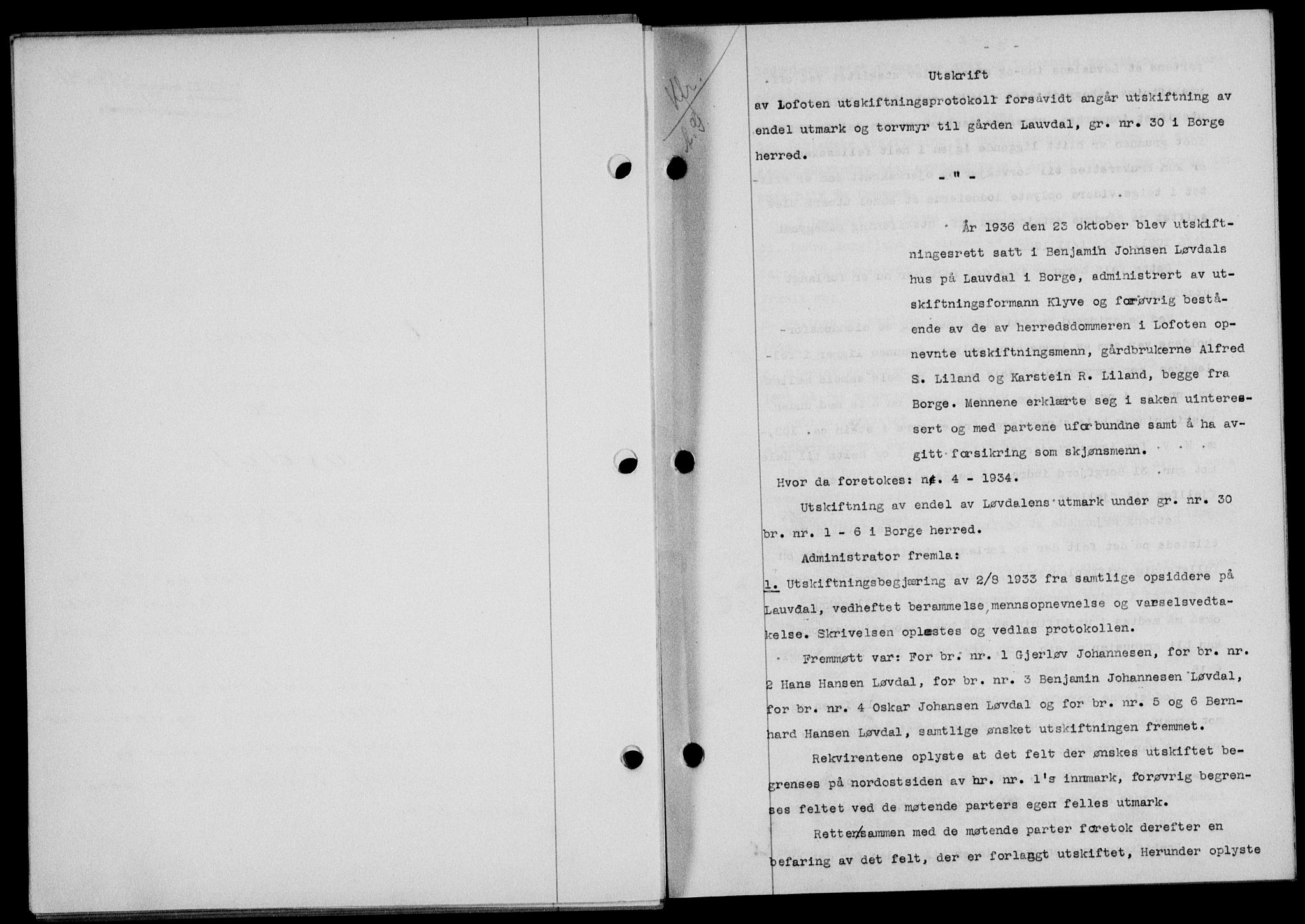 Lofoten sorenskriveri, SAT/A-0017/1/2/2C/L0008a: Mortgage book no. 8a, 1940-1941, Diary no: : 439/1941