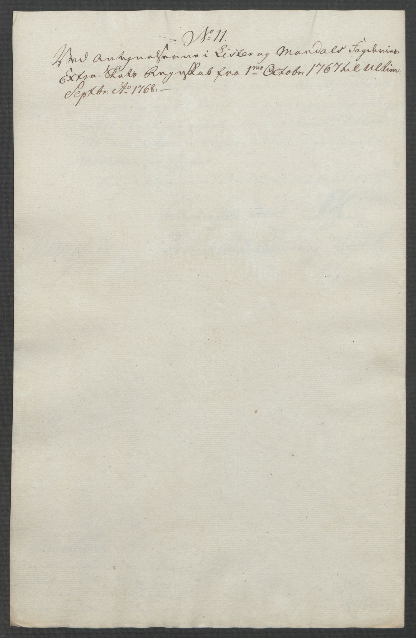 Rentekammeret inntil 1814, Reviderte regnskaper, Fogderegnskap, AV/RA-EA-4092/R45/L2704: Ekstraskatten Lista og Mandal, 1762-1768, p. 455