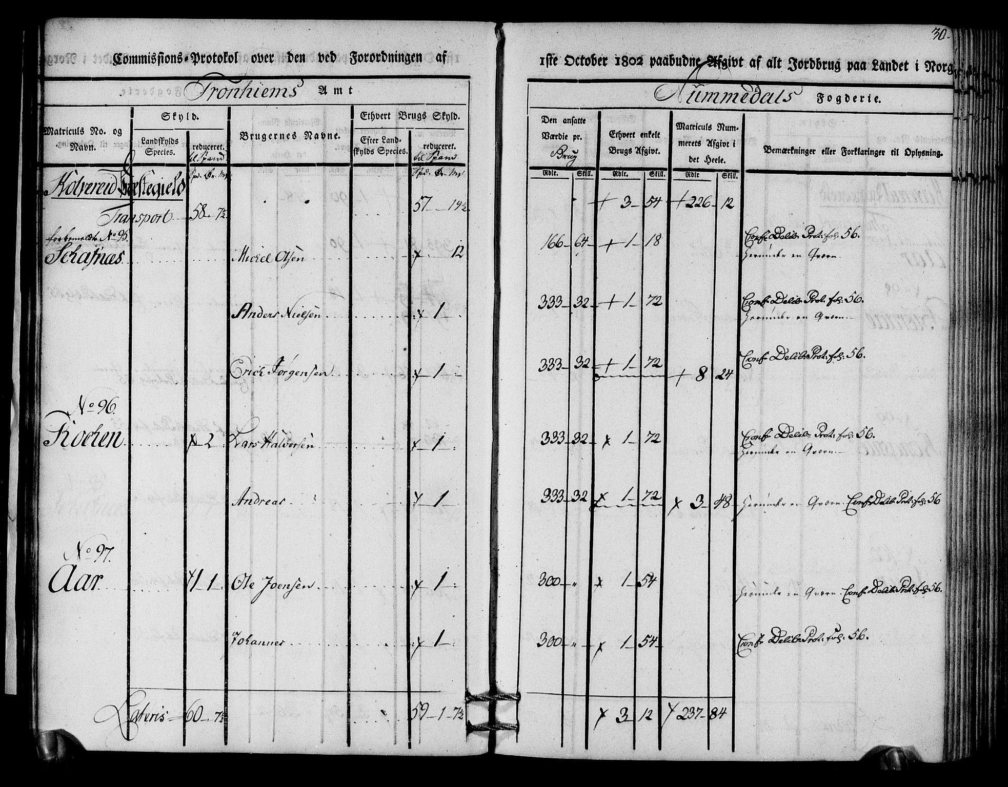 Rentekammeret inntil 1814, Realistisk ordnet avdeling, AV/RA-EA-4070/N/Ne/Nea/L0154: Namdalen fogderi. Kommisjonsprotokoll, 1803, p. 31