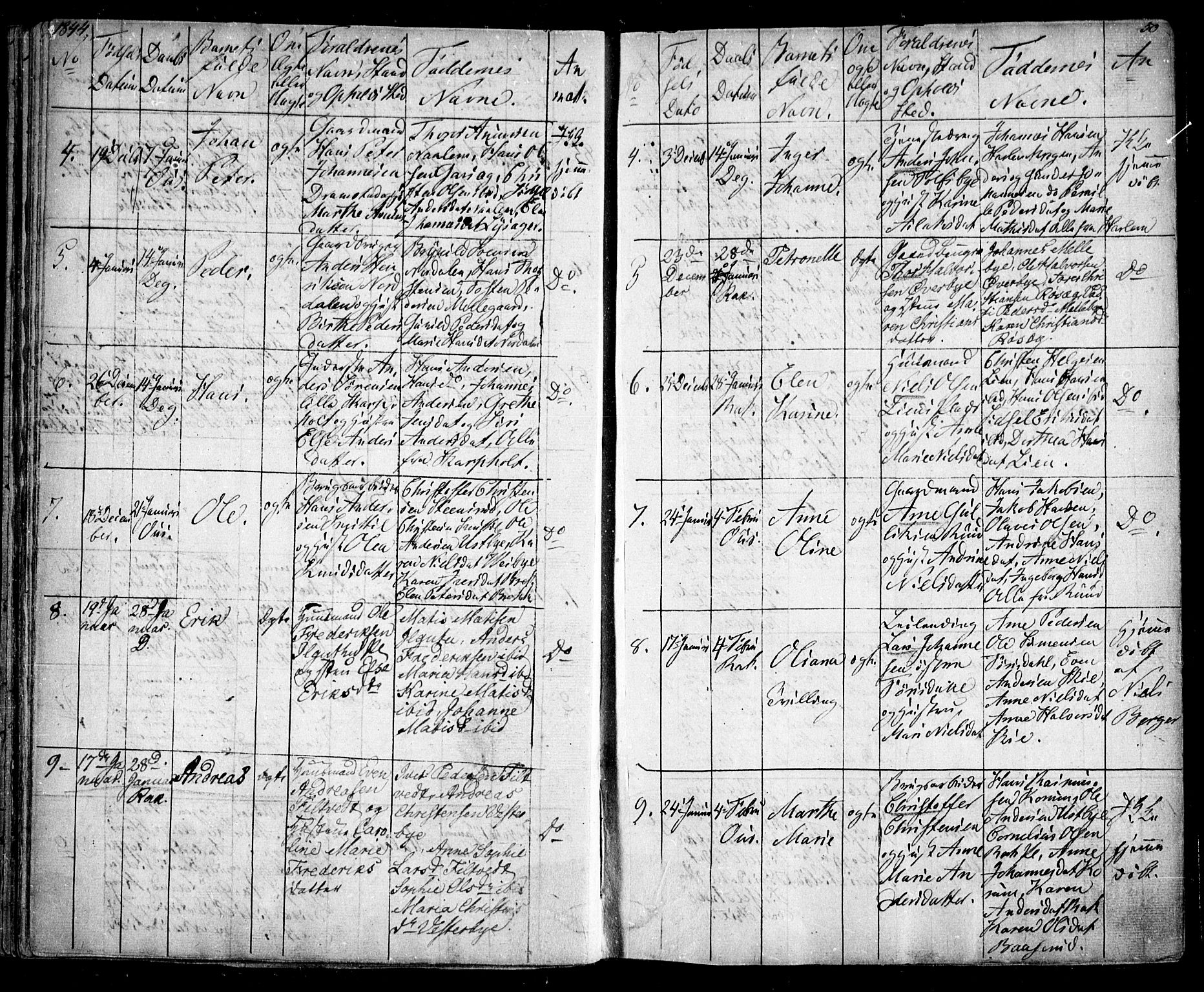 Rakkestad prestekontor Kirkebøker, AV/SAO-A-2008/F/Fa/L0008: Parish register (official) no. I 8, 1842-1849, p. 49-50