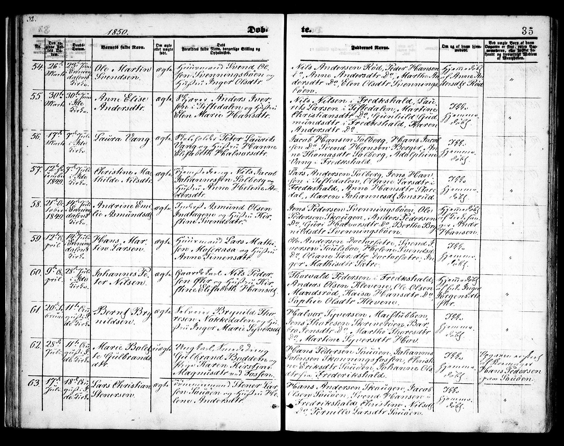 Idd prestekontor Kirkebøker, SAO/A-10911/F/Fc/L0004a: Parish register (official) no. III 4A, 1848-1860, p. 35