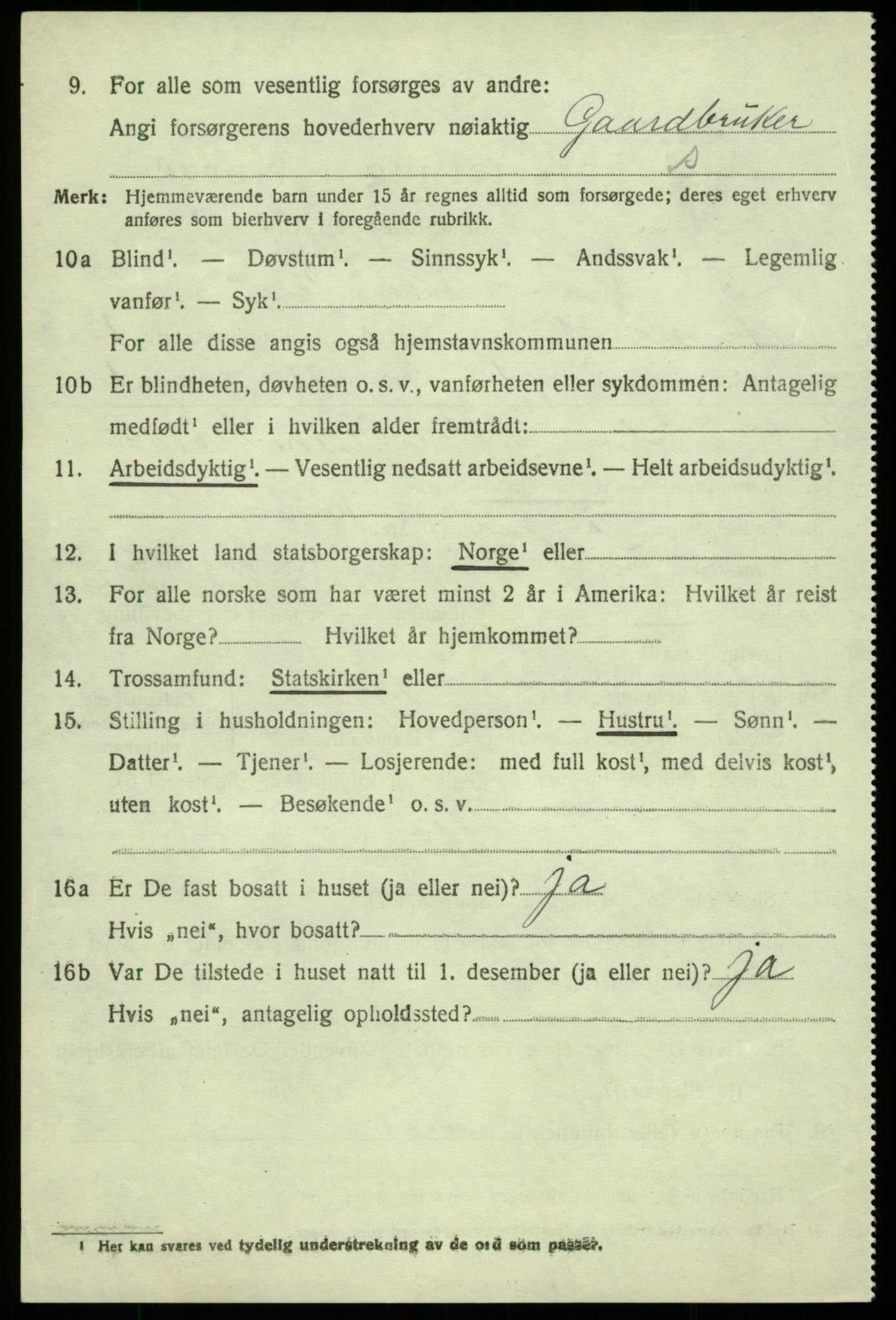 SAB, 1920 census for Strandvik, 1920, p. 751