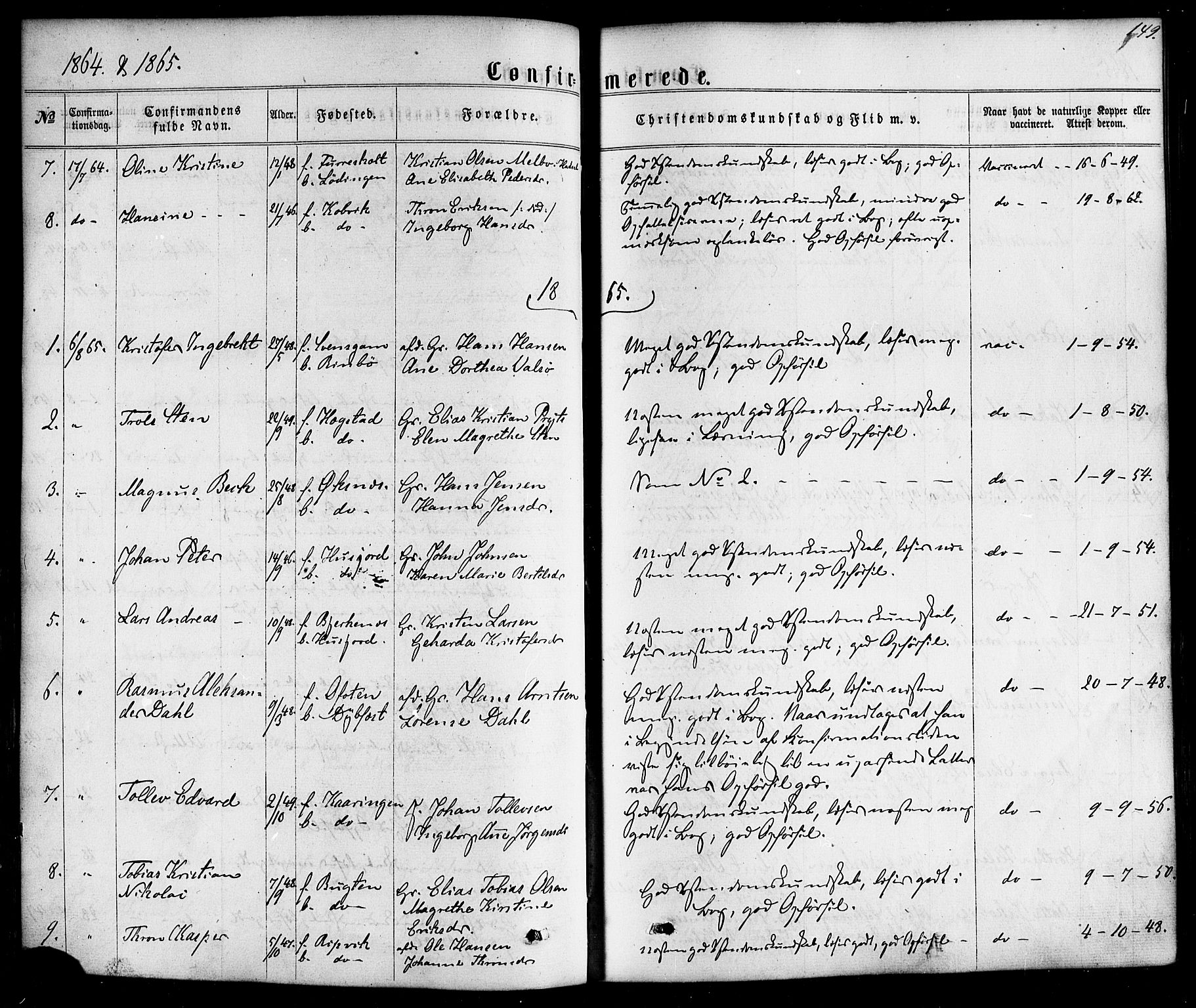 Ministerialprotokoller, klokkerbøker og fødselsregistre - Nordland, AV/SAT-A-1459/872/L1034: Parish register (official) no. 872A09, 1864-1884, p. 149