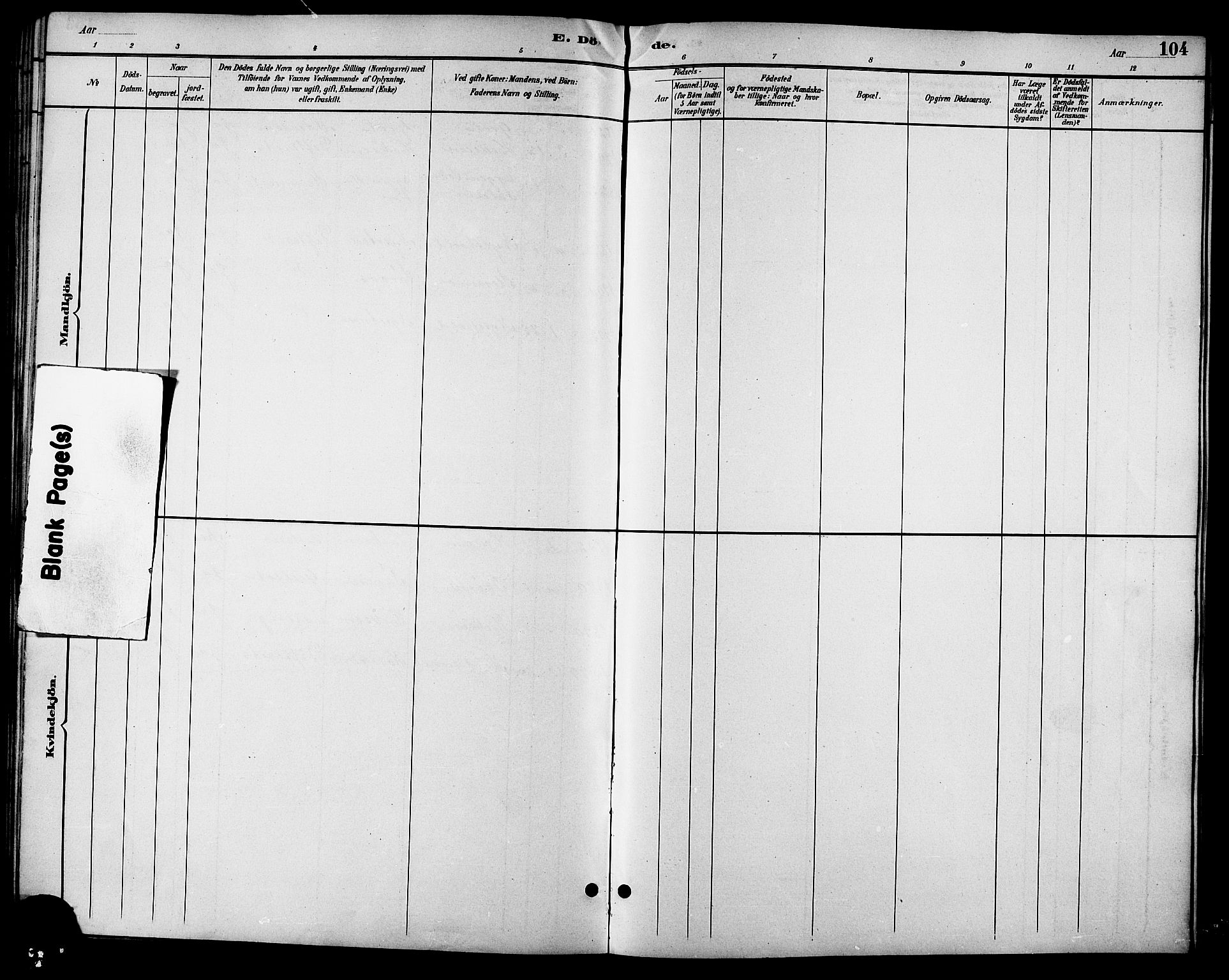 Ministerialprotokoller, klokkerbøker og fødselsregistre - Sør-Trøndelag, AV/SAT-A-1456/685/L0978: Parish register (copy) no. 685C03, 1891-1907, p. 104