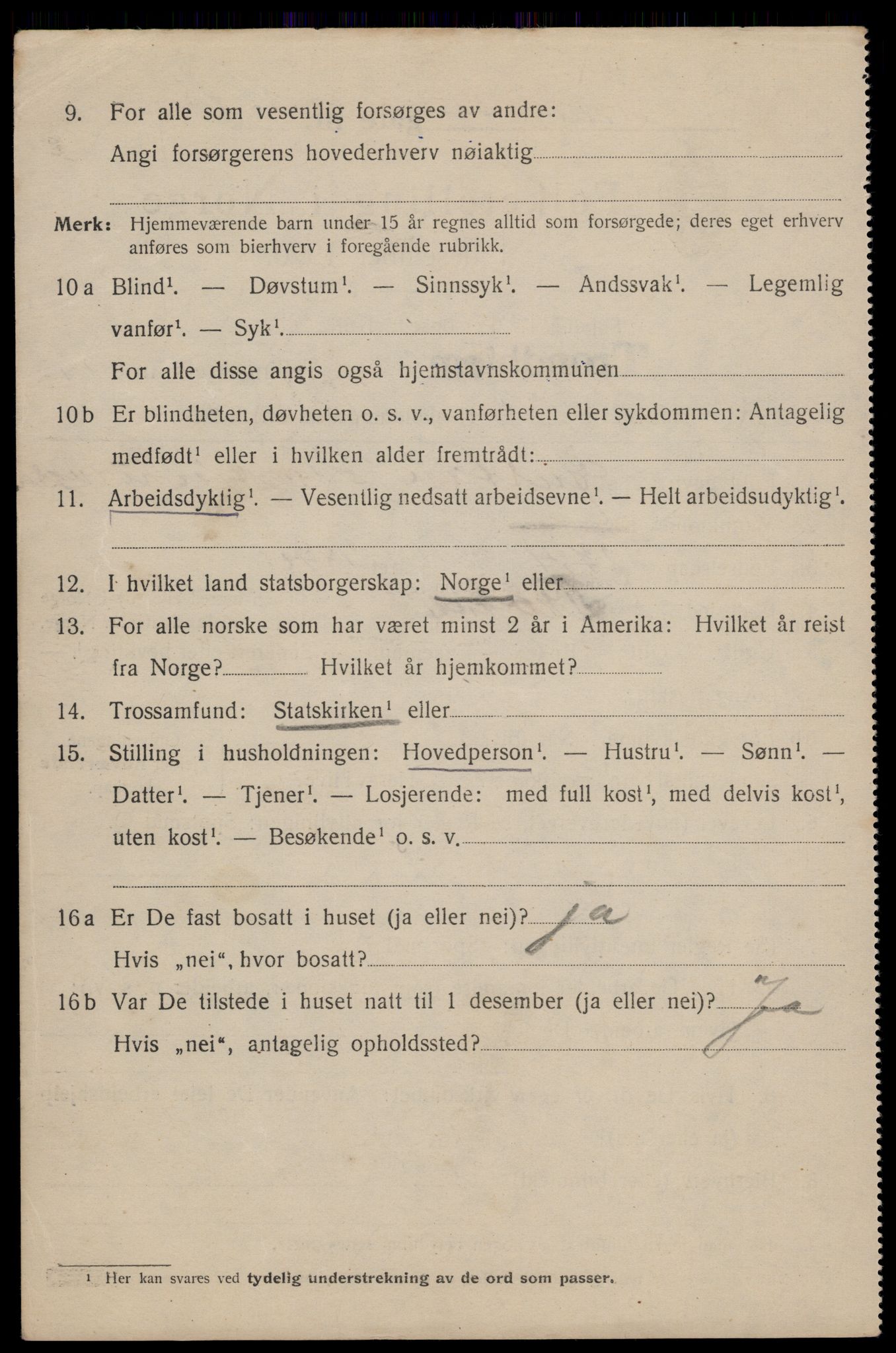 SAT, 1920 census for Trondheim, 1920, p. 111421