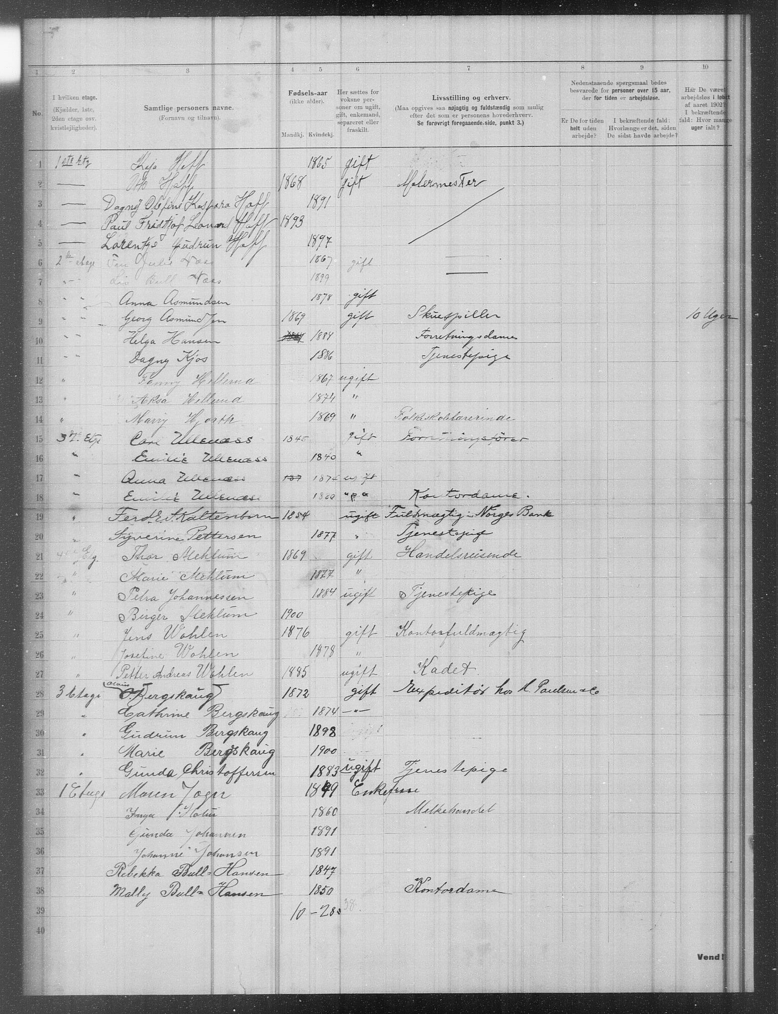 OBA, Municipal Census 1902 for Kristiania, 1902, p. 12053