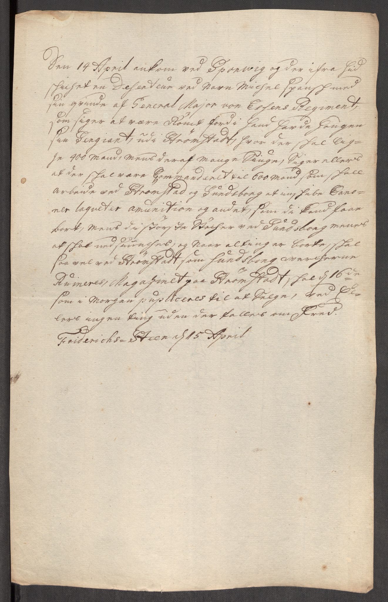 Kommanderende general (KG I) med Det norske krigsdirektorium, AV/RA-EA-5419/E/Eb/L0012: Kunnskap om fienden, kronologisk ordnet, 1718-1719, p. 649