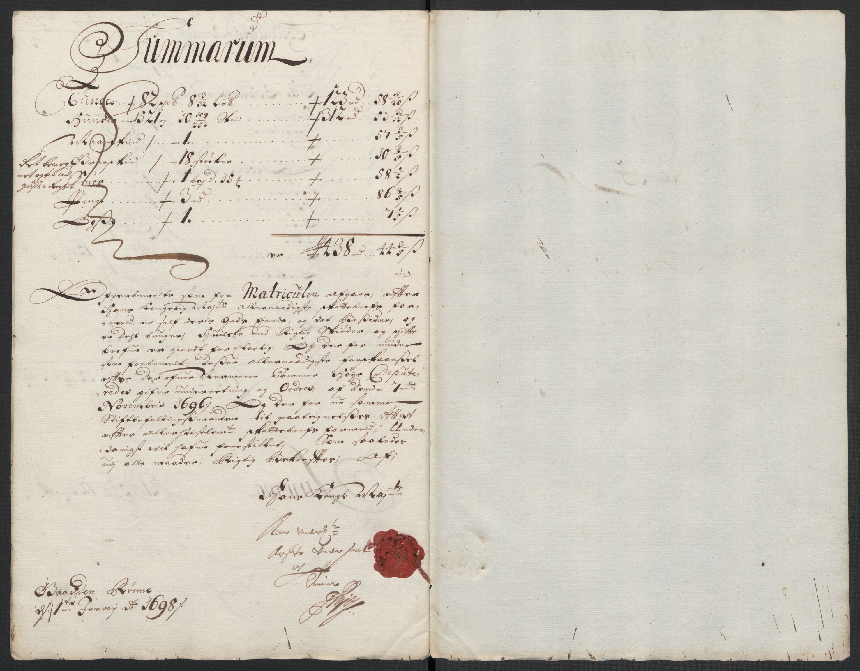 Rentekammeret inntil 1814, Reviderte regnskaper, Fogderegnskap, AV/RA-EA-4092/R13/L0835: Fogderegnskap Solør, Odal og Østerdal, 1697, p. 266