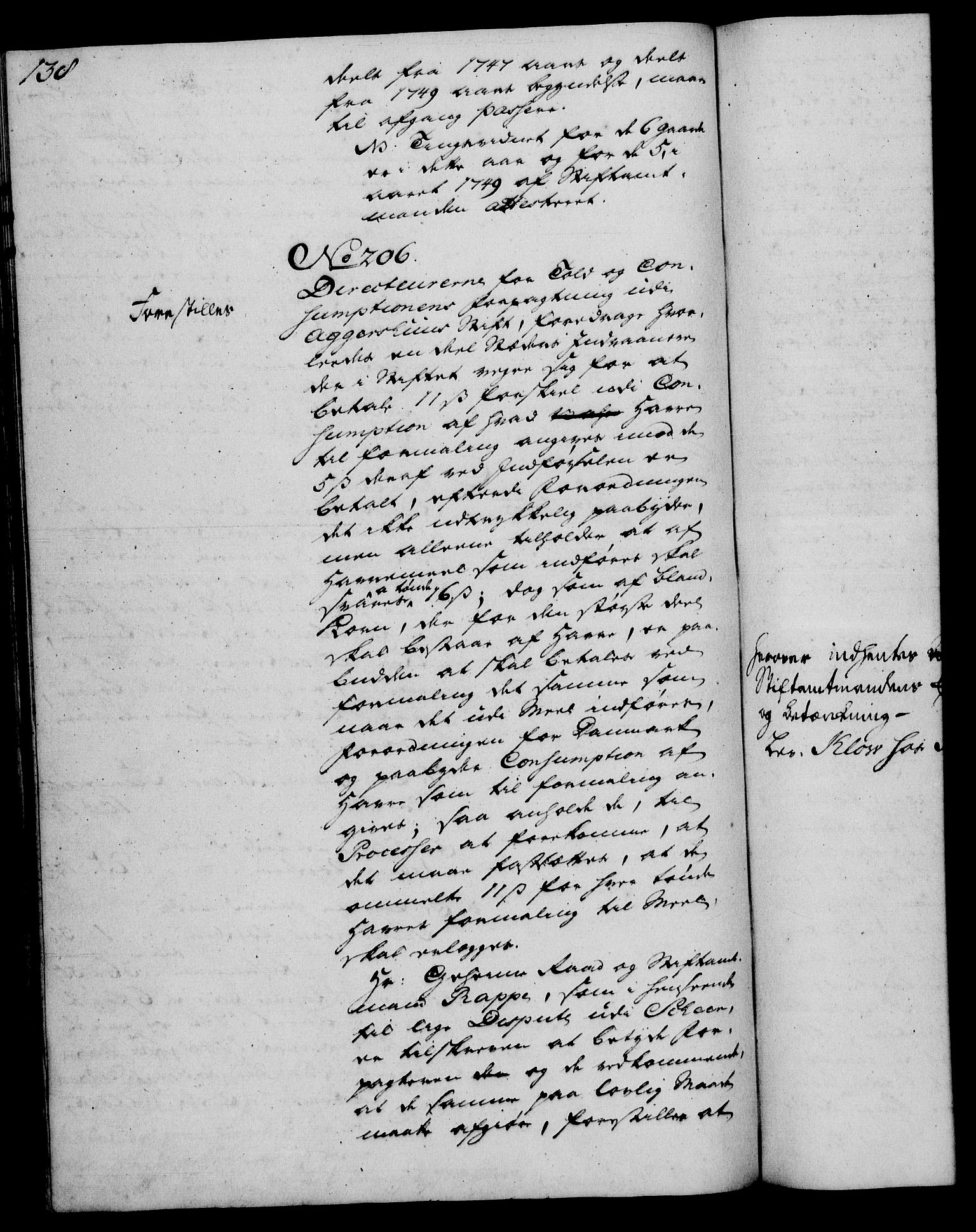 Rentekammeret, Kammerkanselliet, RA/EA-3111/G/Gh/Gha/L0030: Norsk ekstraktmemorialprotokoll (merket RK 53.75), 1749-1751, p. 138
