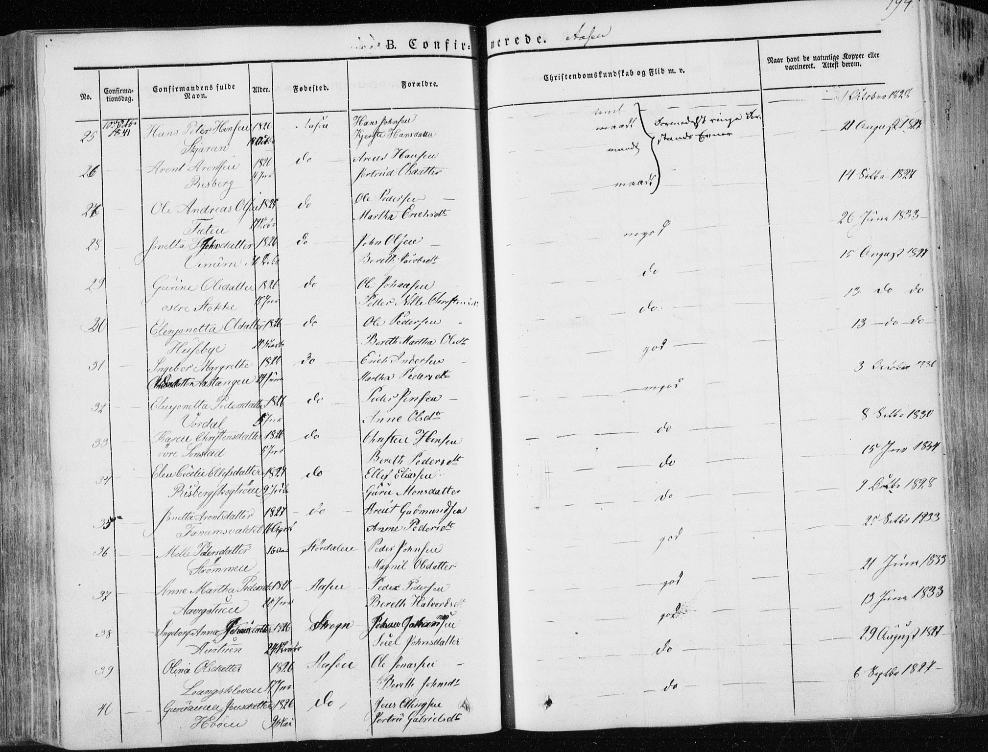 Ministerialprotokoller, klokkerbøker og fødselsregistre - Nord-Trøndelag, AV/SAT-A-1458/713/L0115: Parish register (official) no. 713A06, 1838-1851, p. 194