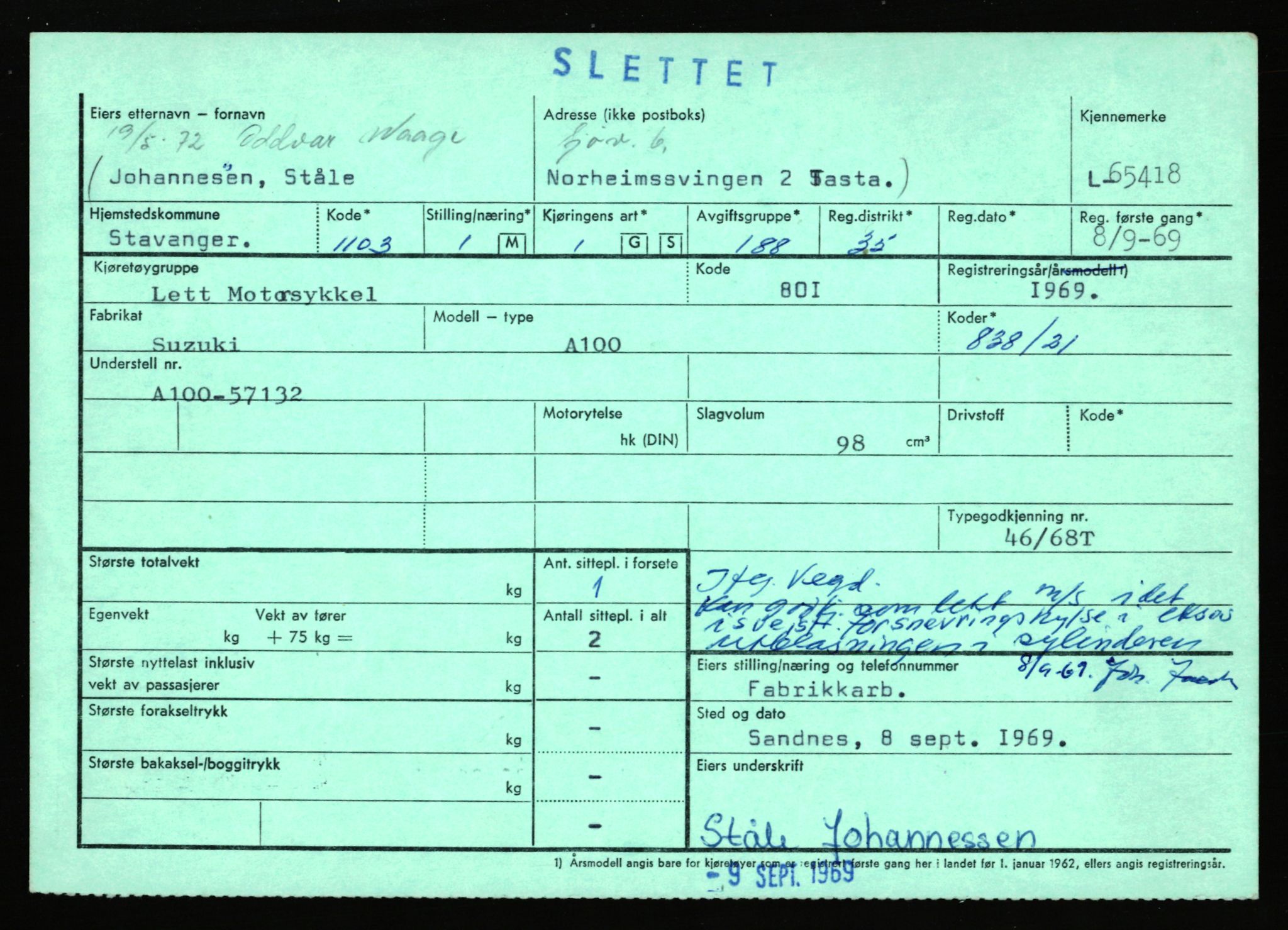 Stavanger trafikkstasjon, SAST/A-101942/0/F/L0065: L-65400 - L-67649, 1930-1971, p. 29