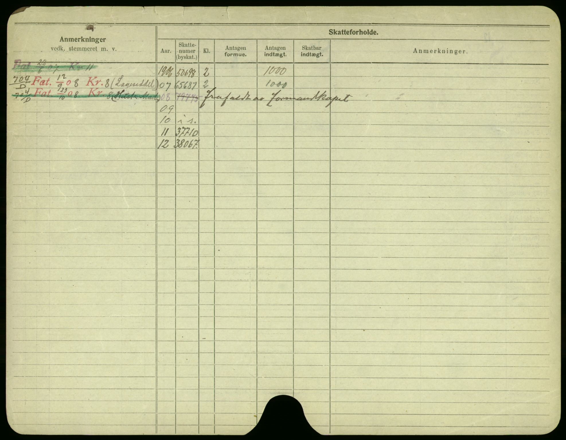 Oslo folkeregister, Registerkort, AV/SAO-A-11715/F/Fa/Fac/L0003: Menn, 1906-1914, p. 272b