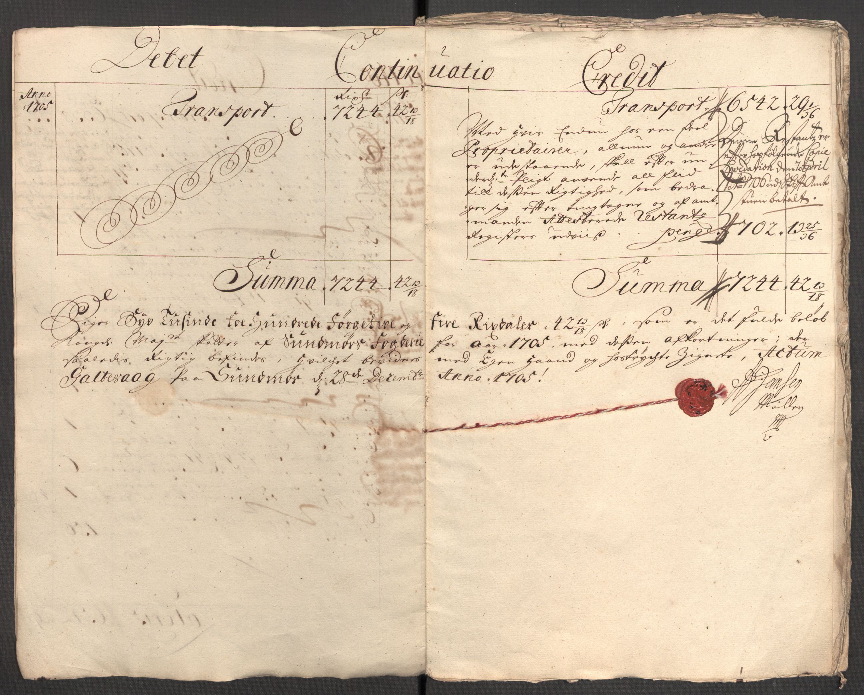 Rentekammeret inntil 1814, Reviderte regnskaper, Fogderegnskap, RA/EA-4092/R54/L3560: Fogderegnskap Sunnmøre, 1704-1705, p. 272