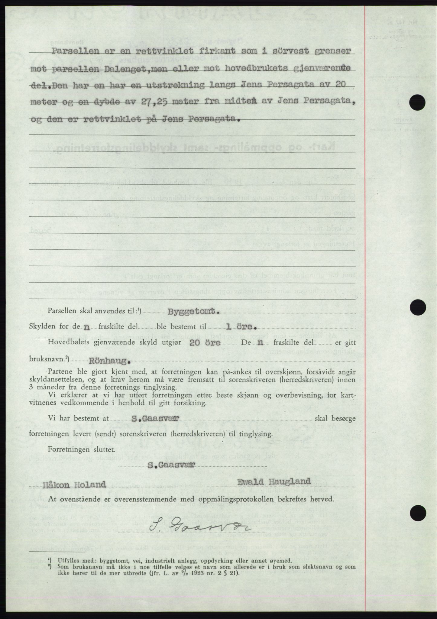 Namdal sorenskriveri, AV/SAT-A-4133/1/2/2C: Mortgage book no. -, 1948-1948, Diary no: : 2888/1948