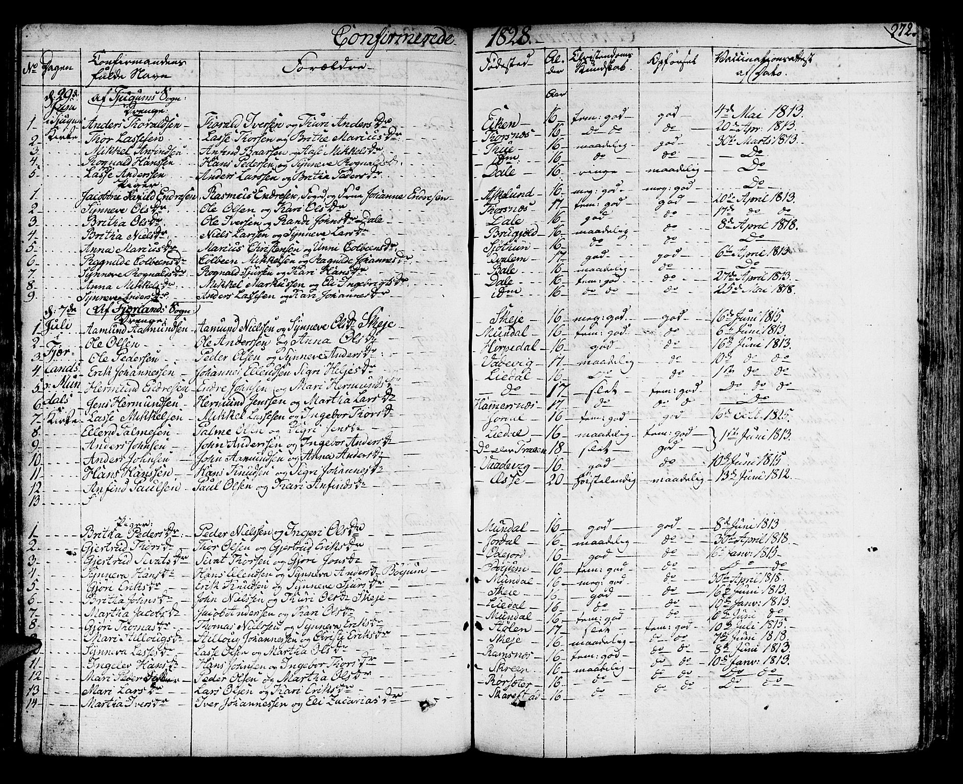 Leikanger sokneprestembete, AV/SAB-A-81001/H/Haa/Haaa/L0006: Parish register (official) no. A 6, 1810-1838, p. 272