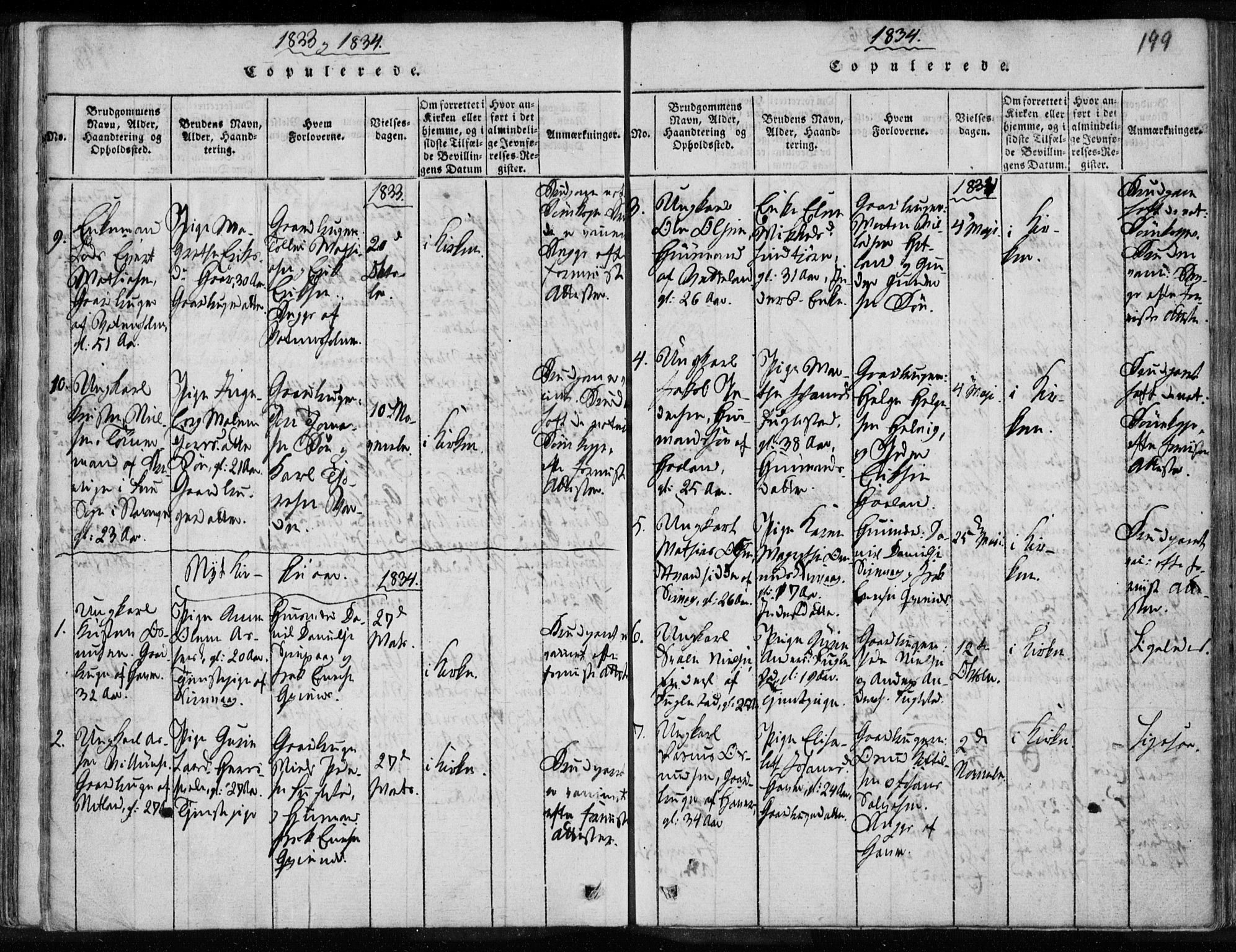 Eigersund sokneprestkontor, SAST/A-101807/S08/L0008: Parish register (official) no. A 8, 1816-1847, p. 199