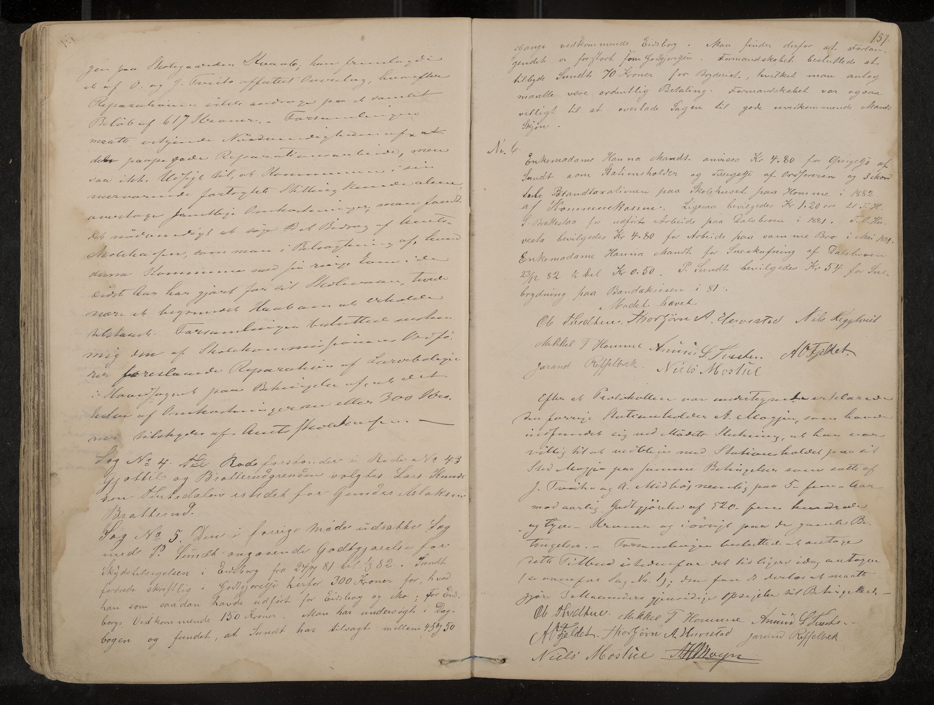 Lårdal formannskap og sentraladministrasjon, IKAK/0833021/A/L0002: Møtebok, 1865-1893, p. 157