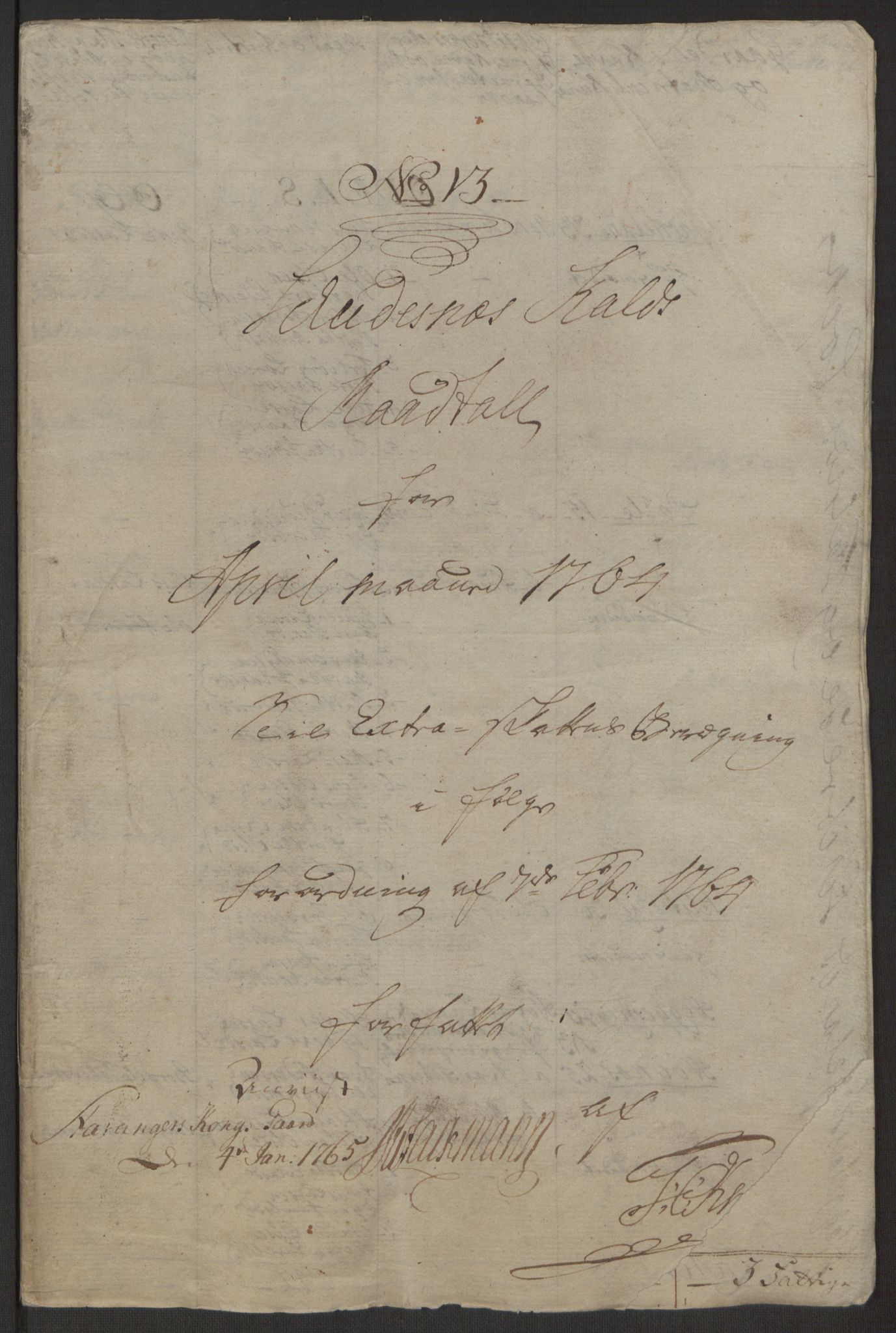 Rentekammeret inntil 1814, Realistisk ordnet avdeling, RA/EA-4070/Ol/L0016b: [Gg 10]: Ekstraskatten, 23.09.1762. Ryfylke, 1764-1768, p. 242