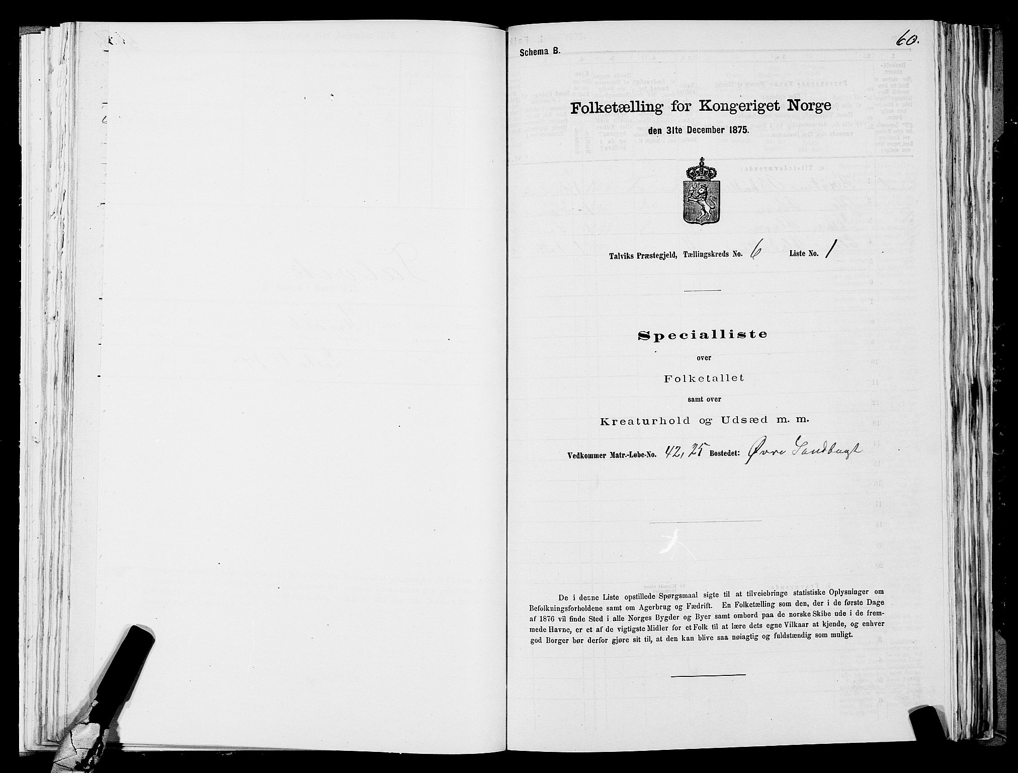 SATØ, 1875 census for 2013P Talvik, 1875, p. 3060