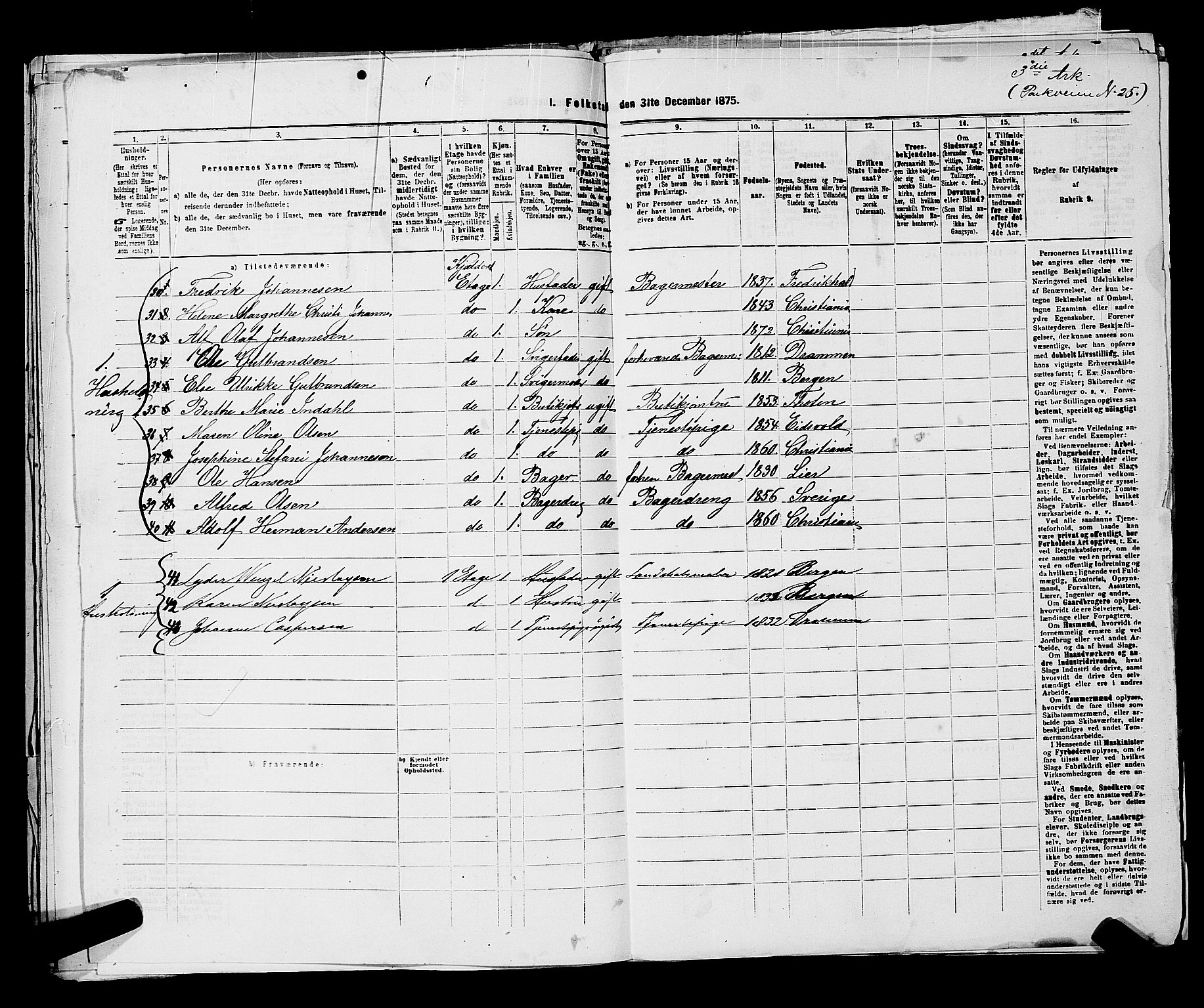 RA, 1875 census for 0301 Kristiania, 1875, p. 3843