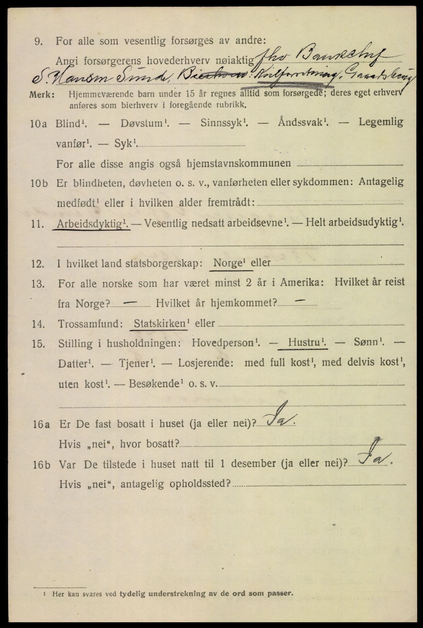 SAK, 1920 census for Flekkefjord, 1920, p. 2041
