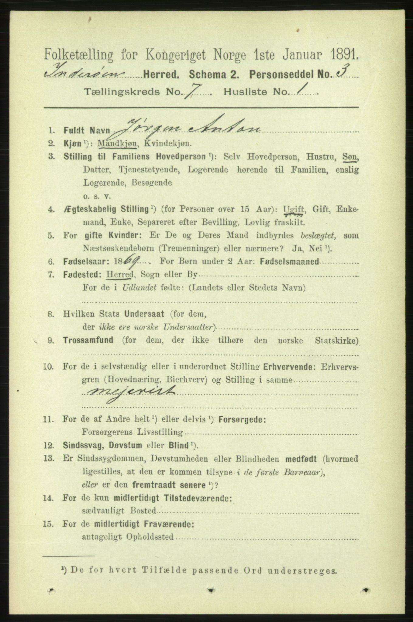 RA, 1891 census for 1729 Inderøy, 1891, p. 3851