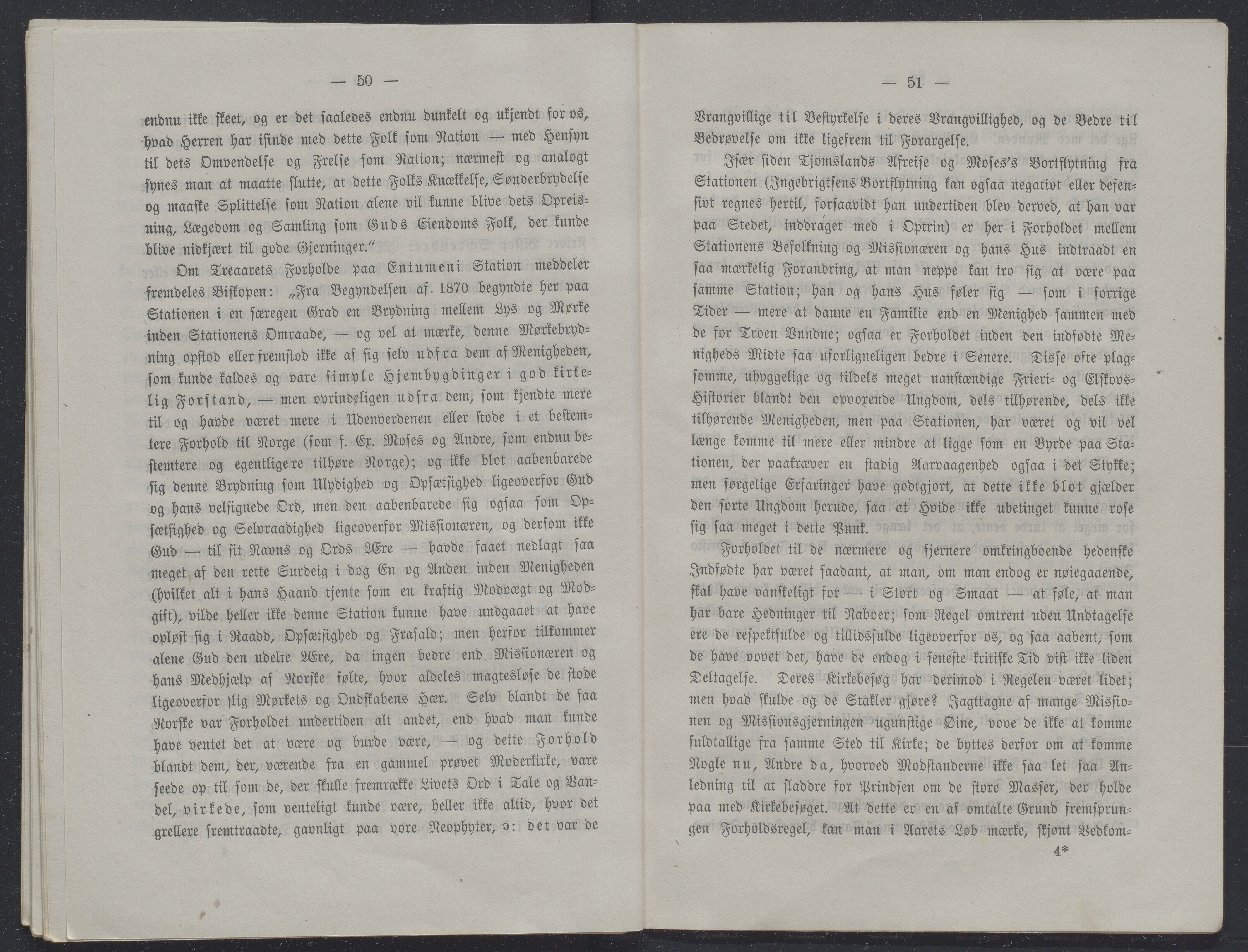 Det Norske Misjonsselskap - hovedadministrasjonen, VID/MA-A-1045/D/Db/Dba/L0338/0001: Beretninger, Bøker, Skrifter o.l   / Årsberetninger 31, 1873, p. 50-51