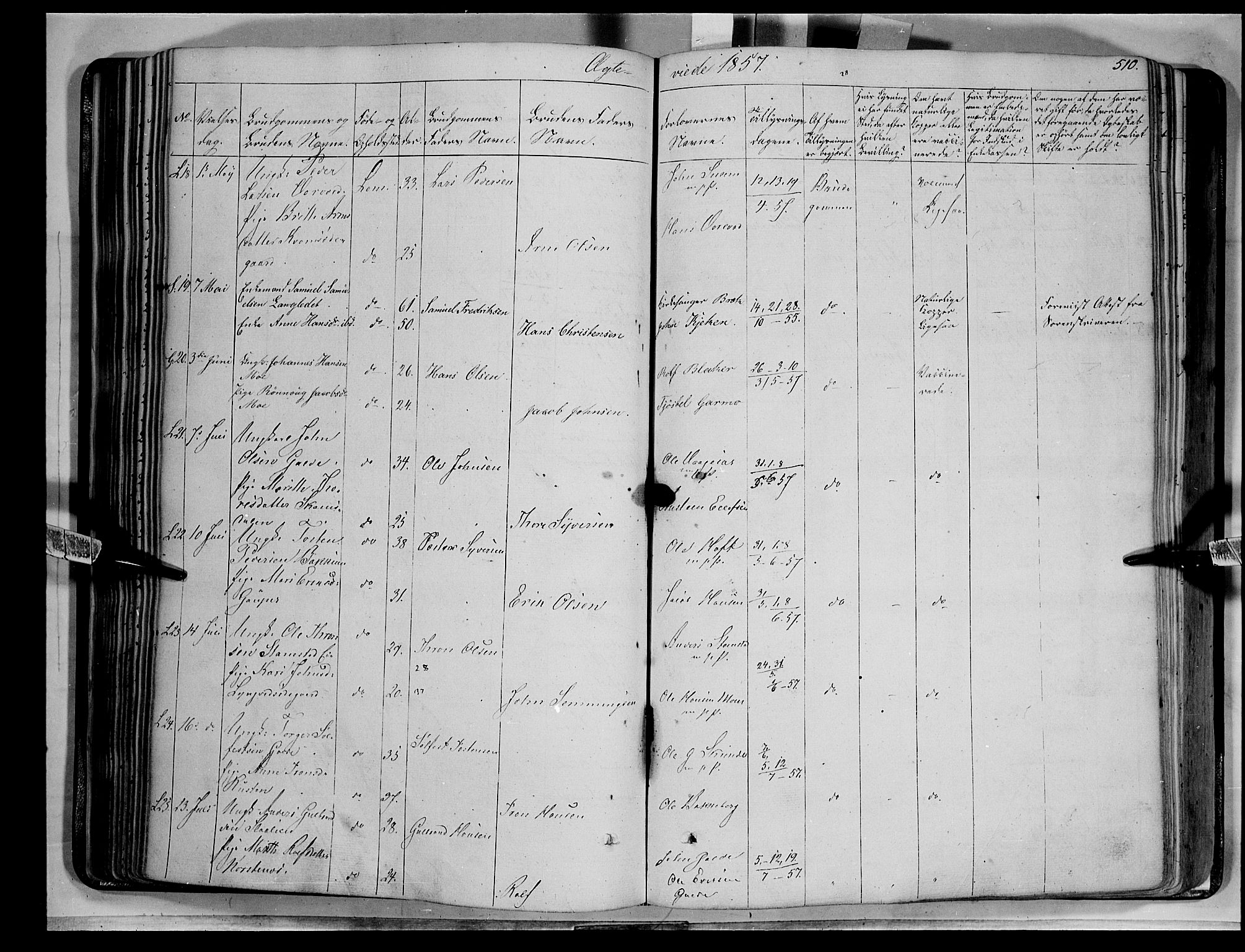 Lom prestekontor, SAH/PREST-070/K/L0006: Parish register (official) no. 6B, 1837-1863, p. 510