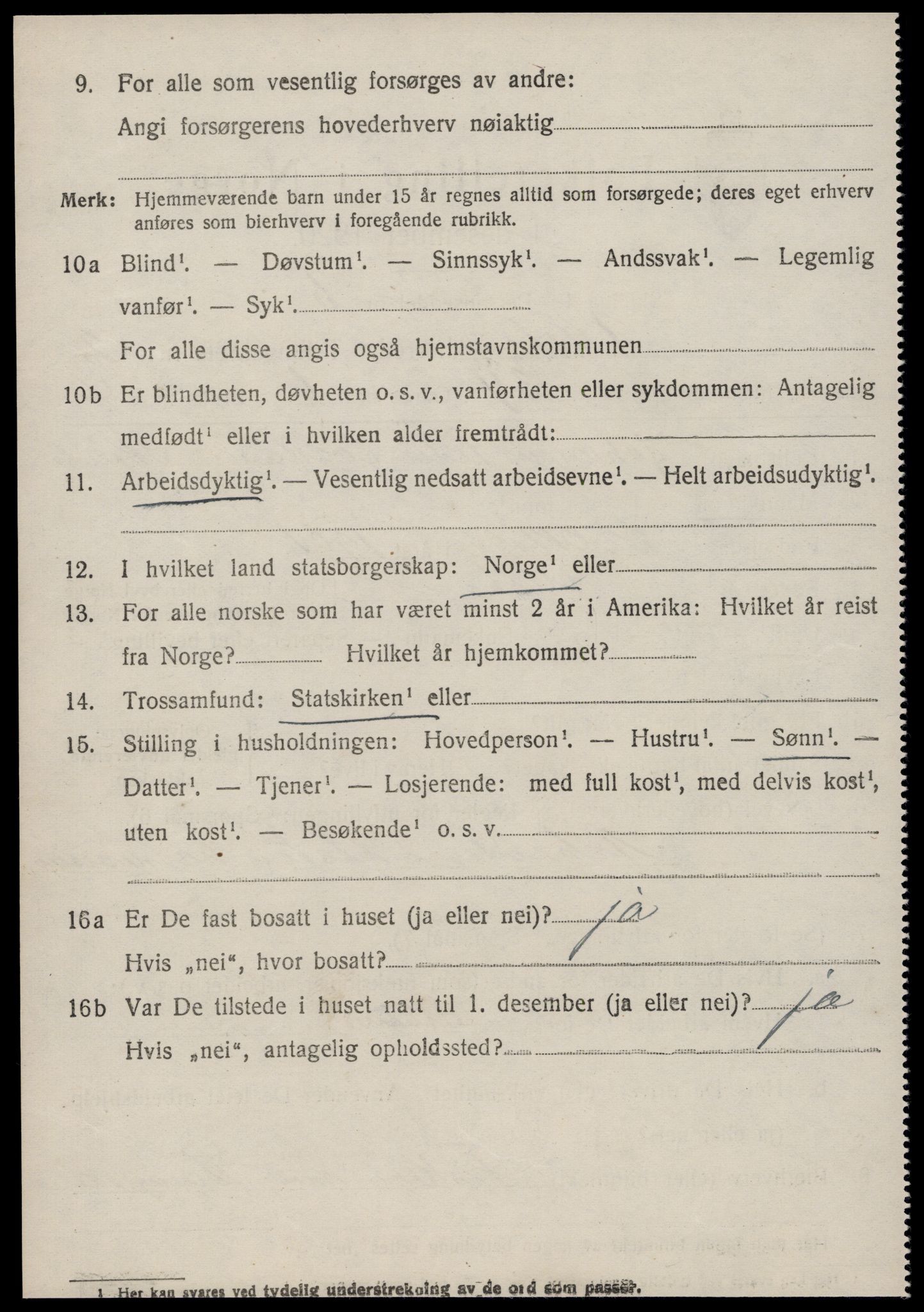 SAT, 1920 census for Ulstein, 1920, p. 1617