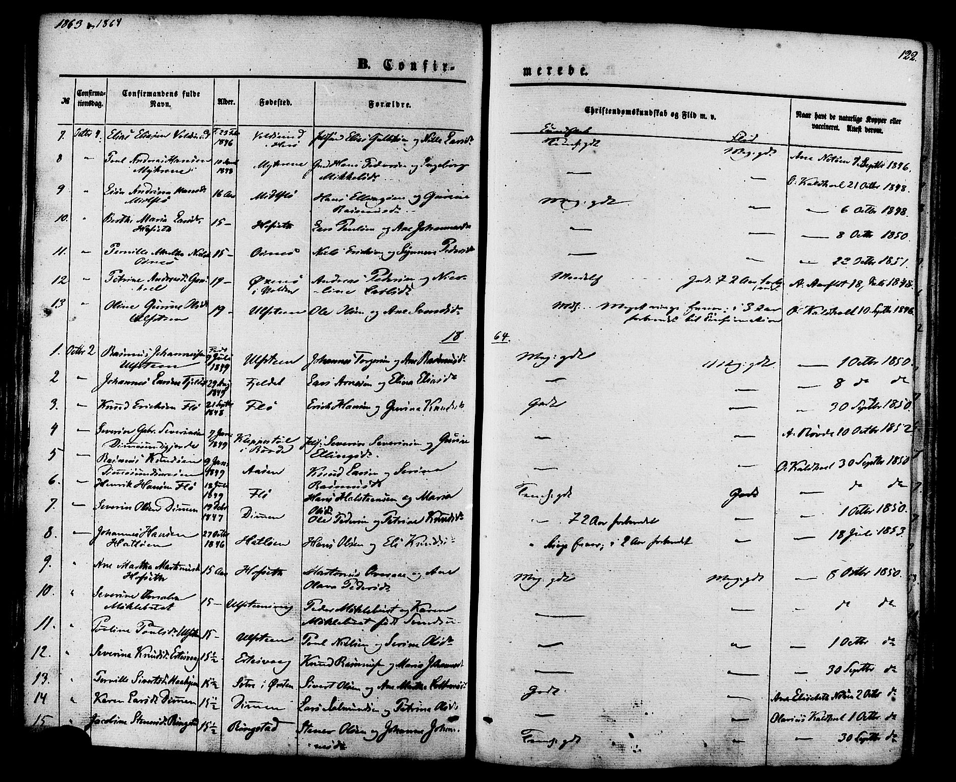 Ministerialprotokoller, klokkerbøker og fødselsregistre - Møre og Romsdal, AV/SAT-A-1454/509/L0105: Parish register (official) no. 509A03, 1848-1882, p. 122