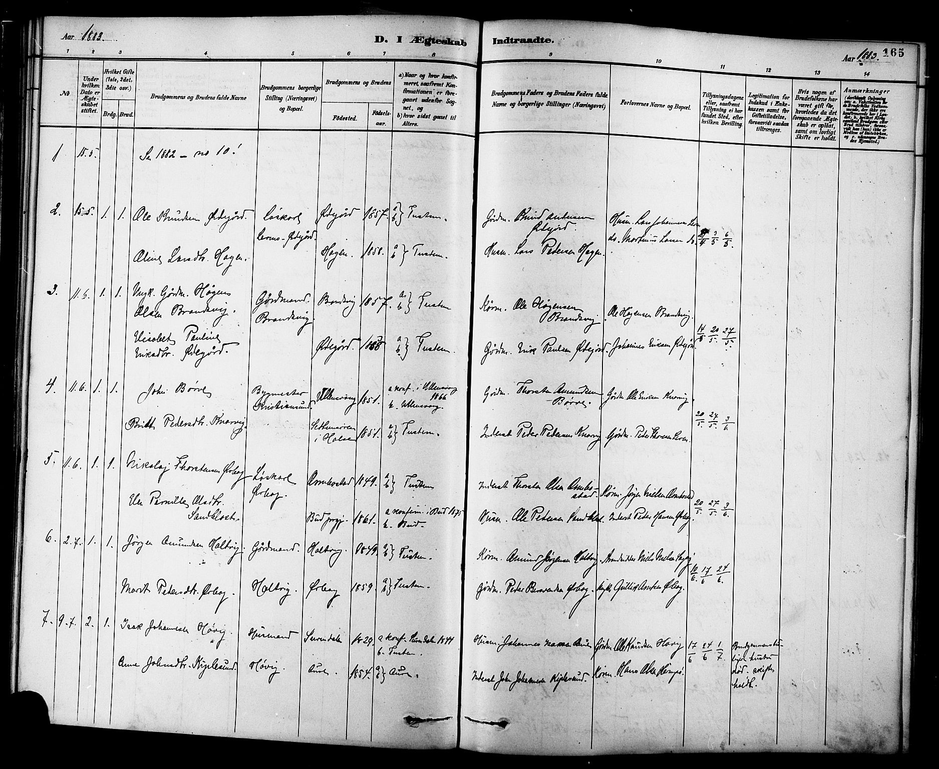 Ministerialprotokoller, klokkerbøker og fødselsregistre - Møre og Romsdal, AV/SAT-A-1454/577/L0896: Parish register (official) no. 577A03, 1880-1898, p. 165