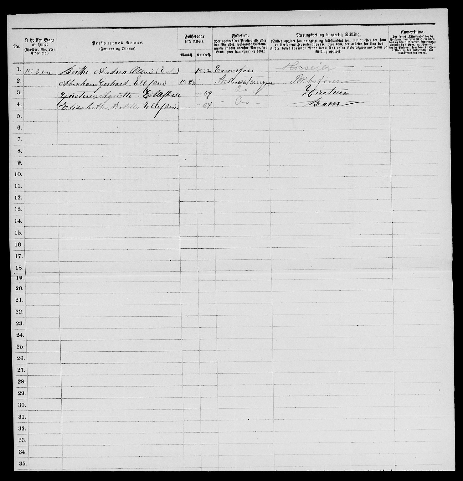 SAKO, 1885 census for 0801 Kragerø, 1885, p. 67