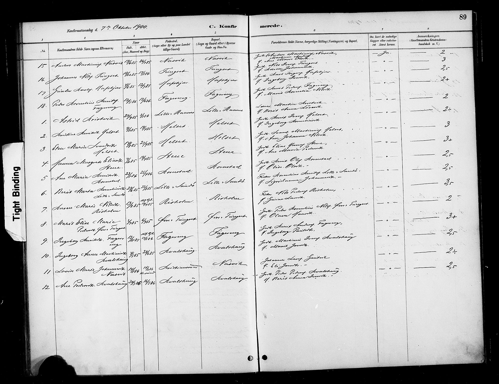 Ministerialprotokoller, klokkerbøker og fødselsregistre - Møre og Romsdal, AV/SAT-A-1454/570/L0832: Parish register (official) no. 570A06, 1885-1900, p. 89