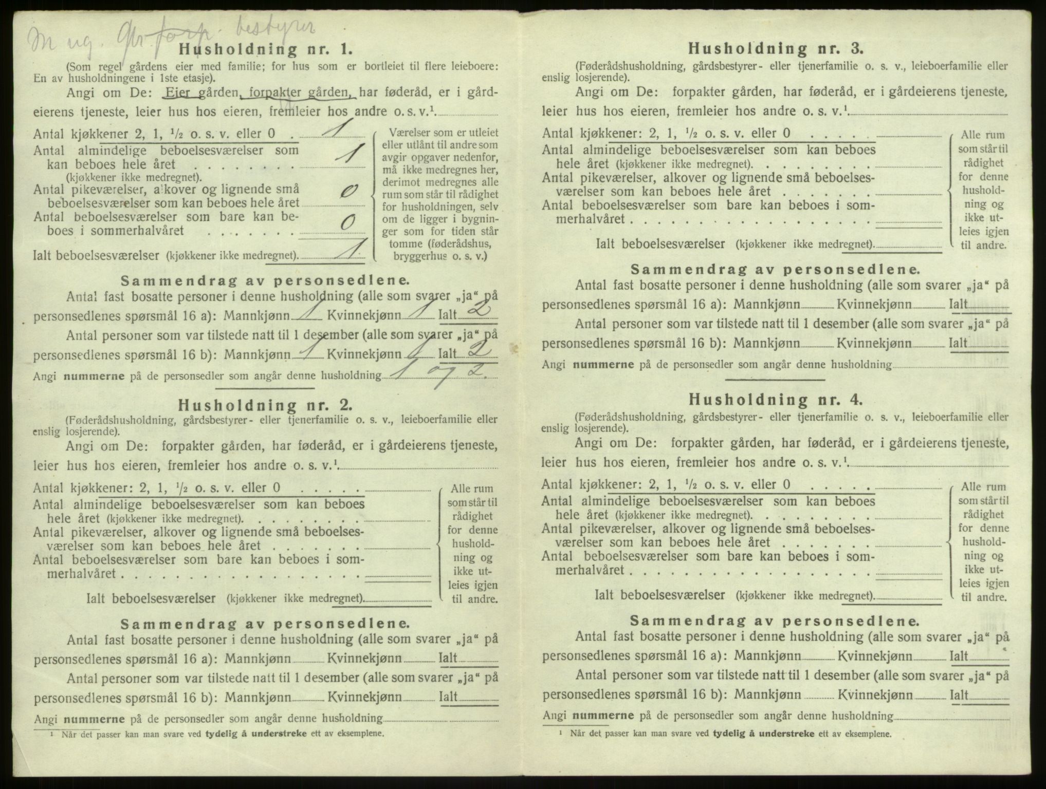 SAB, 1920 census for Alversund, 1920, p. 113