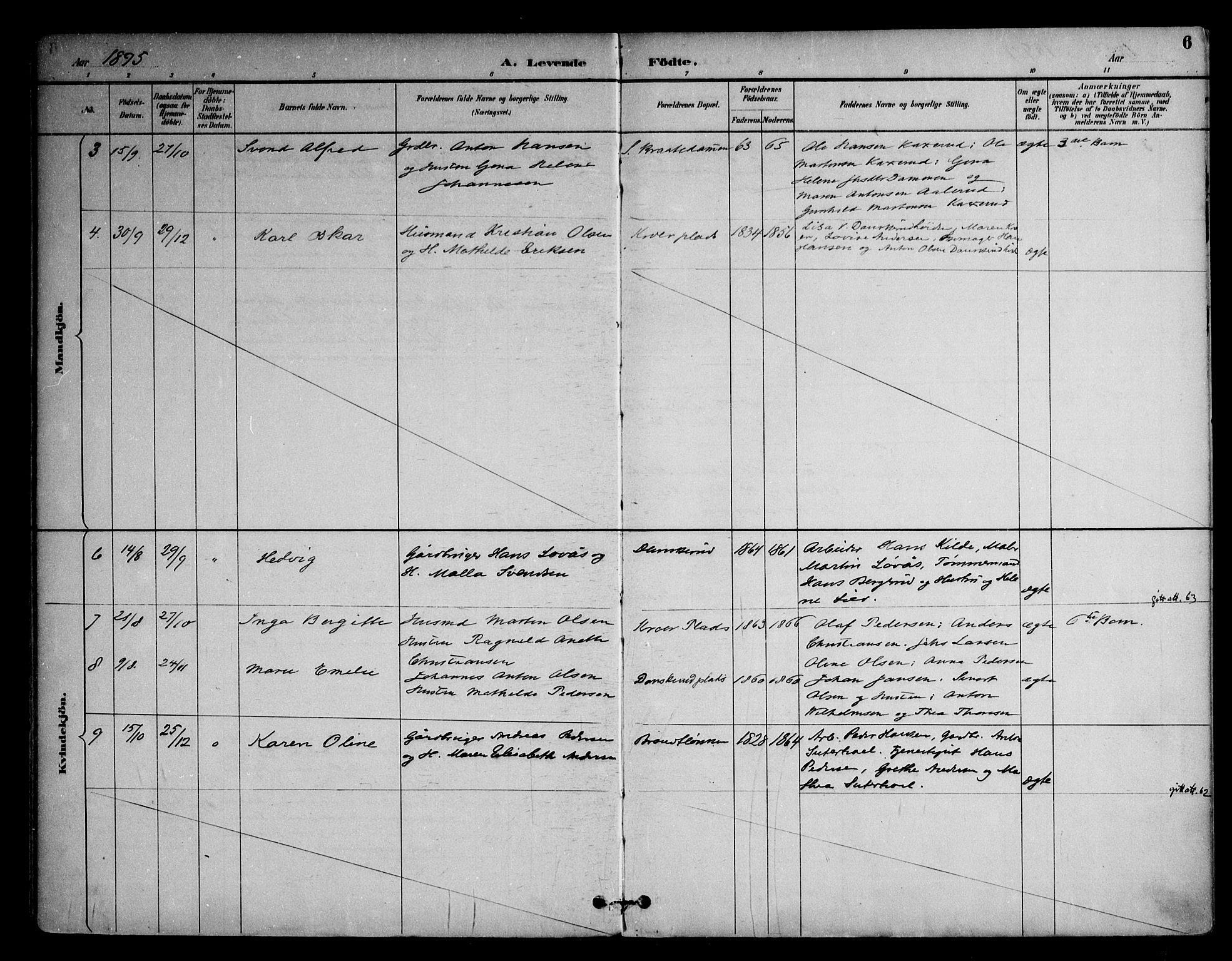 Ås prestekontor Kirkebøker, SAO/A-10894/F/Fc/L0002: Parish register (official) no. III 2, 1892-1924, p. 6