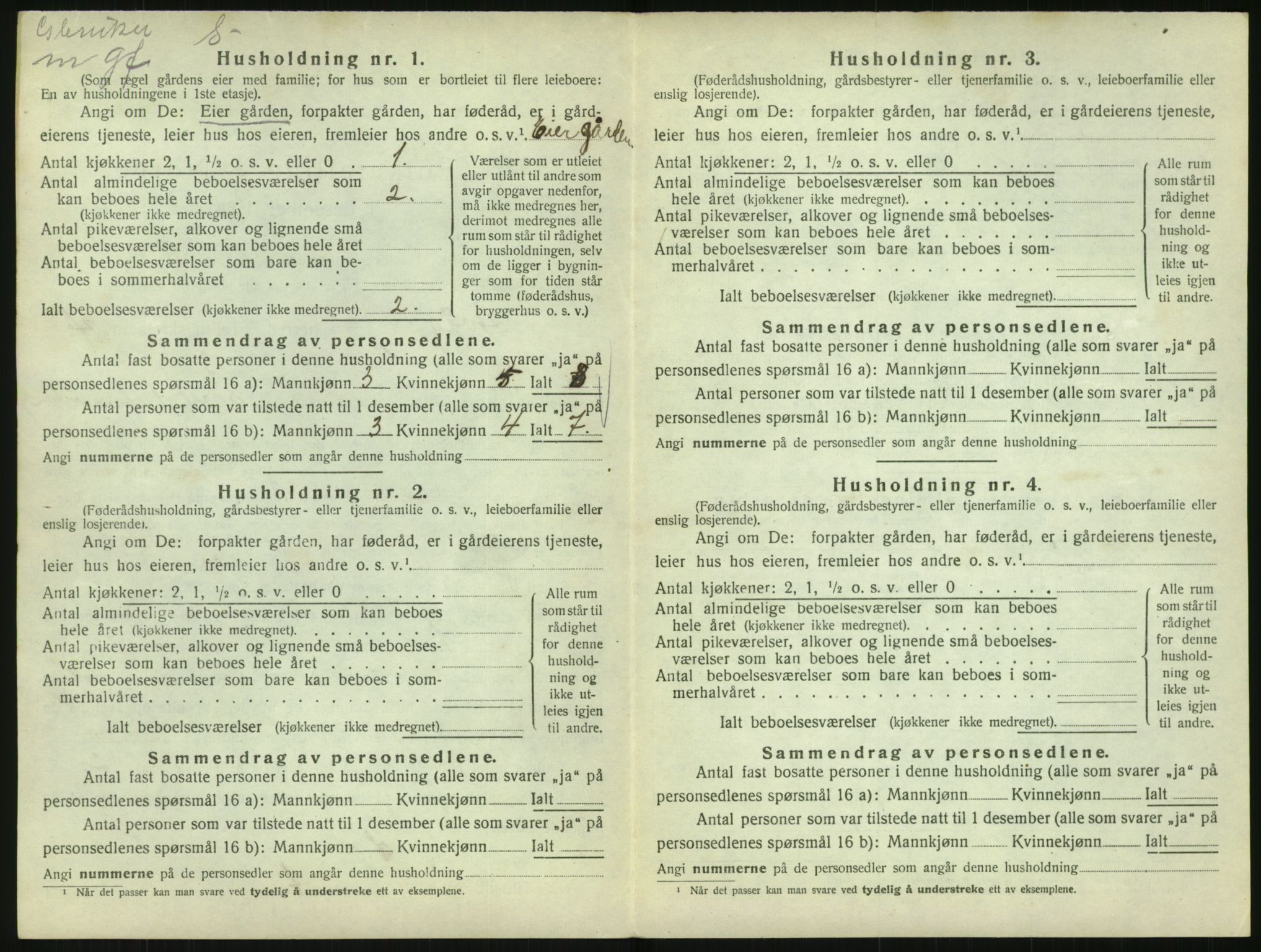 SAK, 1920 census for Høvåg, 1920, p. 387