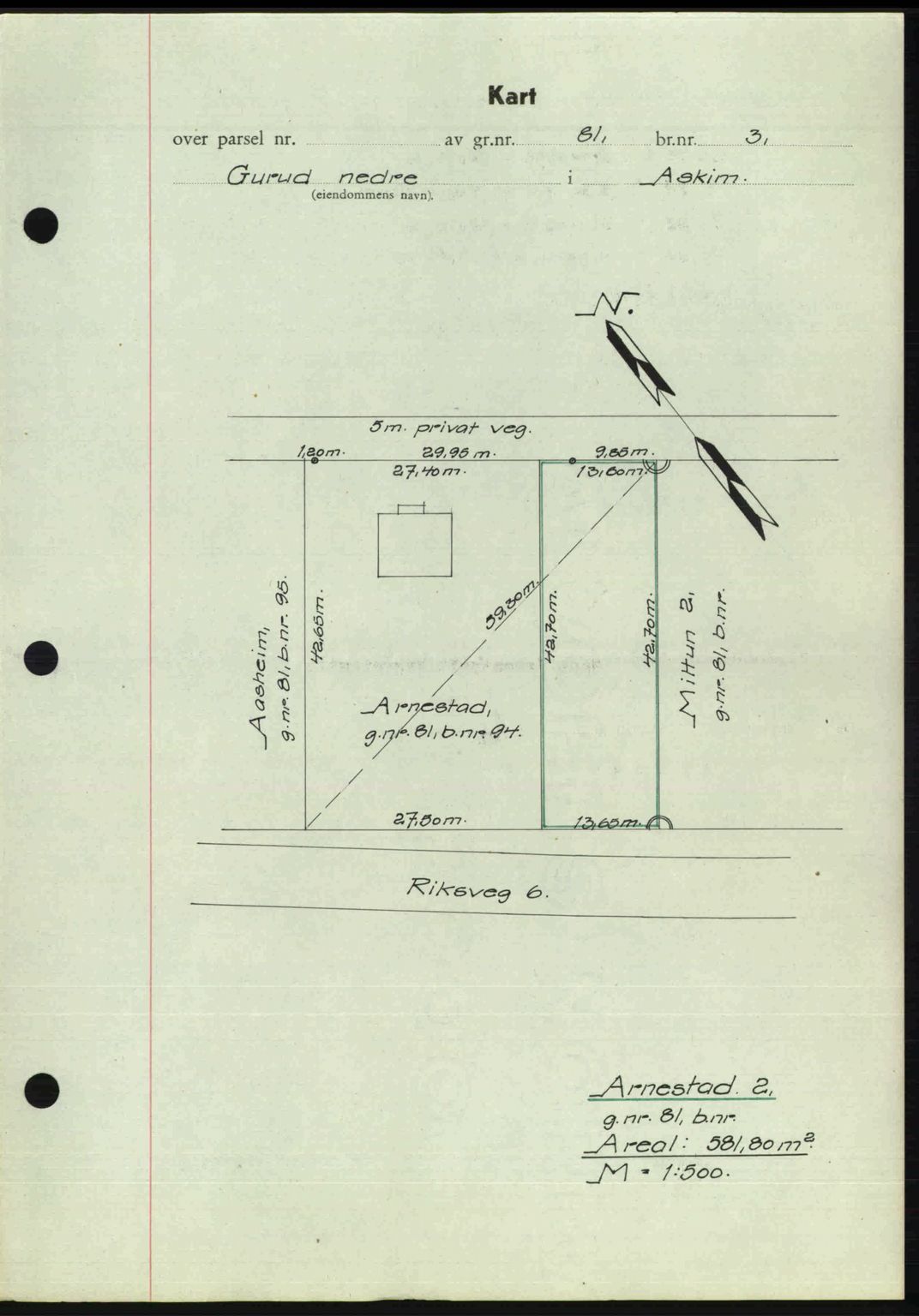 Rakkestad sorenskriveri, AV/SAO-A-10686/G/Gb/Gba/Gbab/L0012a: Mortgage book no. A12 I, 1945-1946, Diary no: : 246/1946