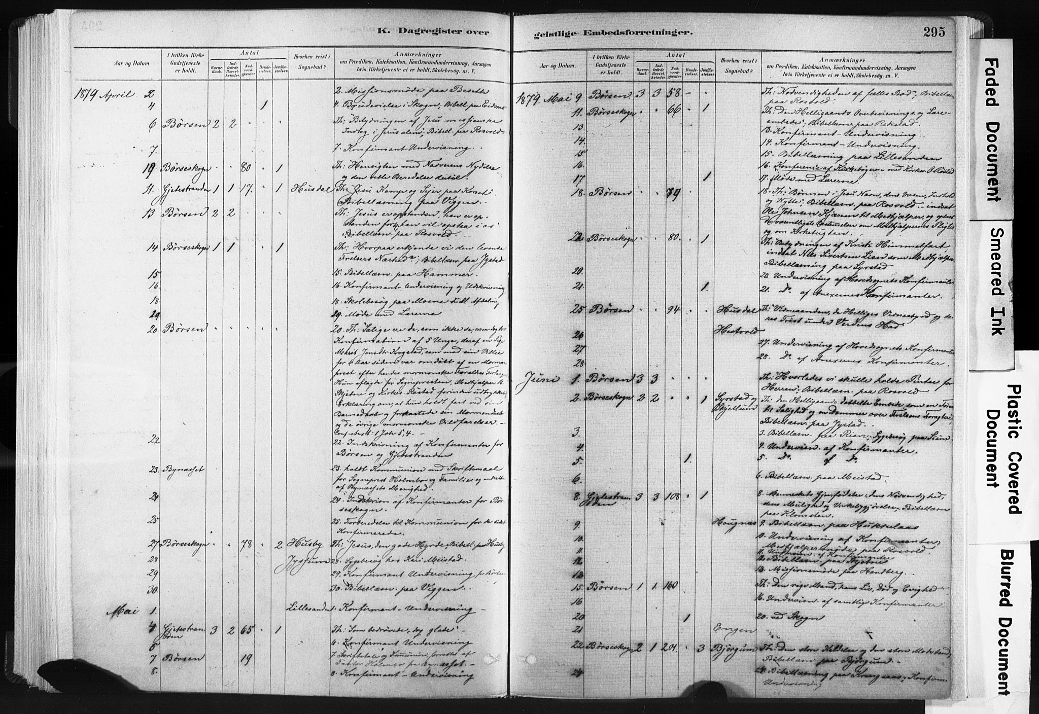 Ministerialprotokoller, klokkerbøker og fødselsregistre - Sør-Trøndelag, SAT/A-1456/665/L0773: Parish register (official) no. 665A08, 1879-1905, p. 295