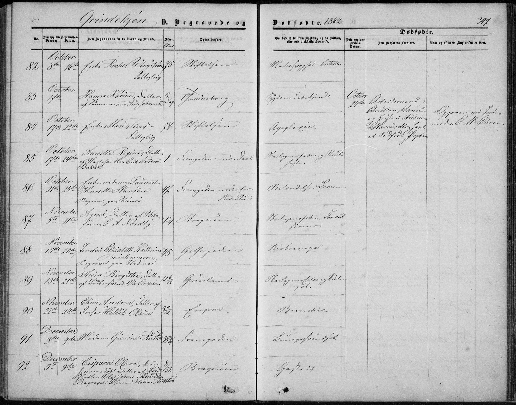 Bragernes kirkebøker, AV/SAKO-A-6/F/Fb/L0003: Parish register (official) no. II 3, 1860-1868, p. 397