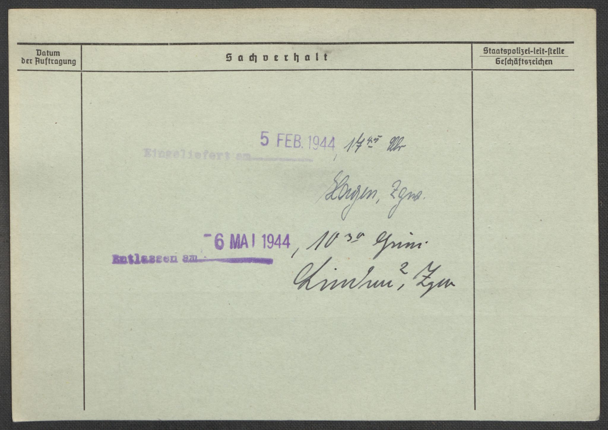 Befehlshaber der Sicherheitspolizei und des SD, AV/RA-RAFA-5969/E/Ea/Eaa/L0004: Register over norske fanger i Møllergata 19: Hal-Hæ, 1940-1945, p. 1122