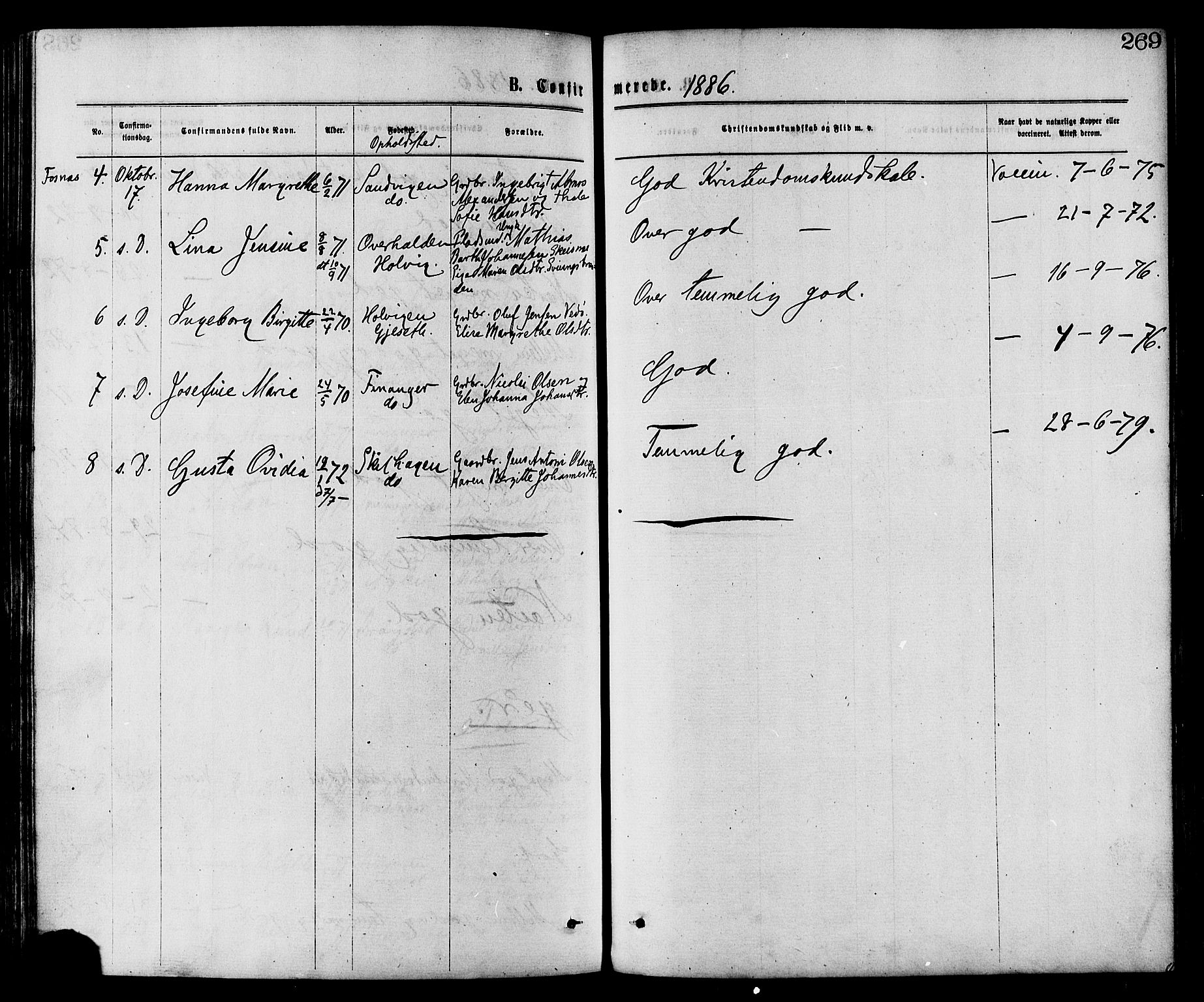 Ministerialprotokoller, klokkerbøker og fødselsregistre - Nord-Trøndelag, AV/SAT-A-1458/773/L0616: Parish register (official) no. 773A07, 1870-1887, p. 269