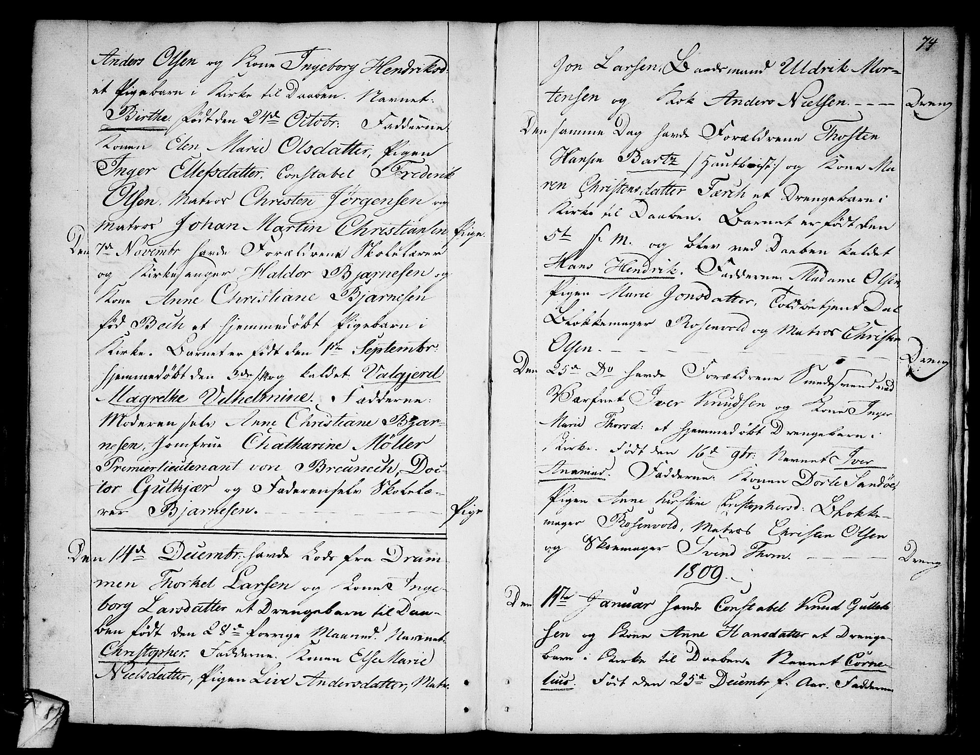 Stavern kirkebøker, SAKO/A-318/F/Fa/L0002: Parish register (official) no. 2, 1783-1809, p. 74