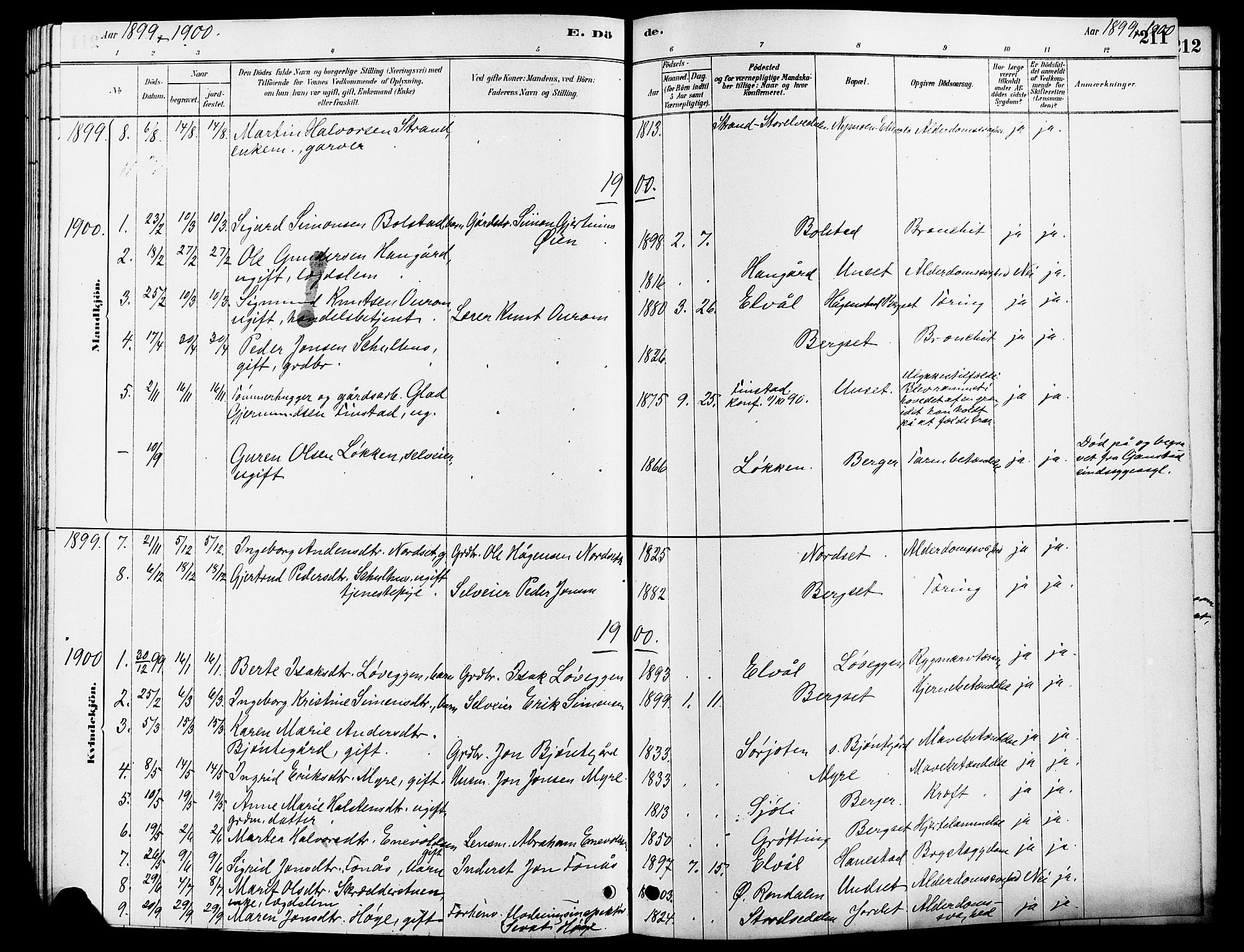 Rendalen prestekontor, SAH/PREST-054/H/Ha/Hab/L0003: Parish register (copy) no. 3, 1879-1904, p. 211