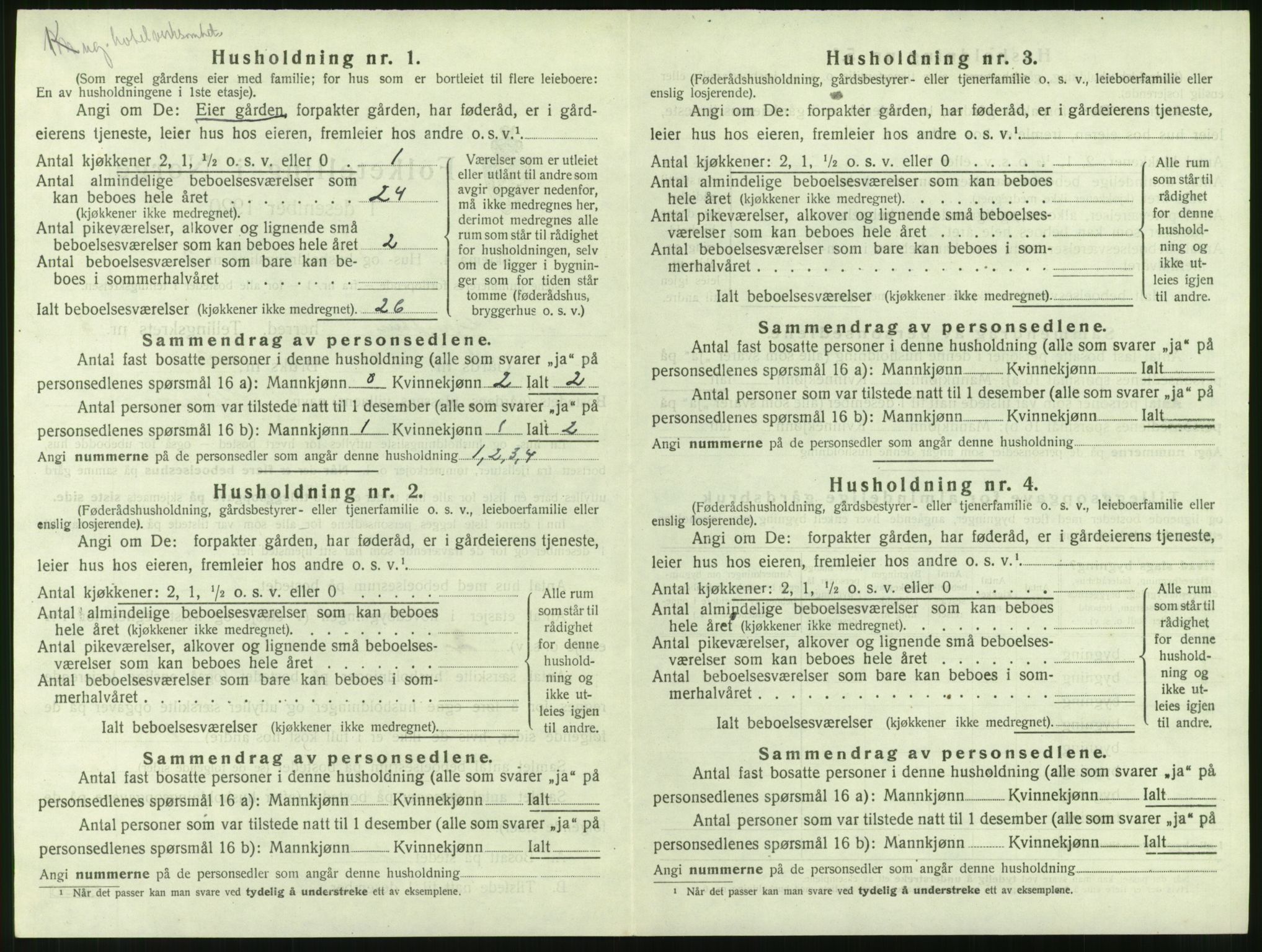 SAT, 1920 census for Grytten, 1920, p. 295