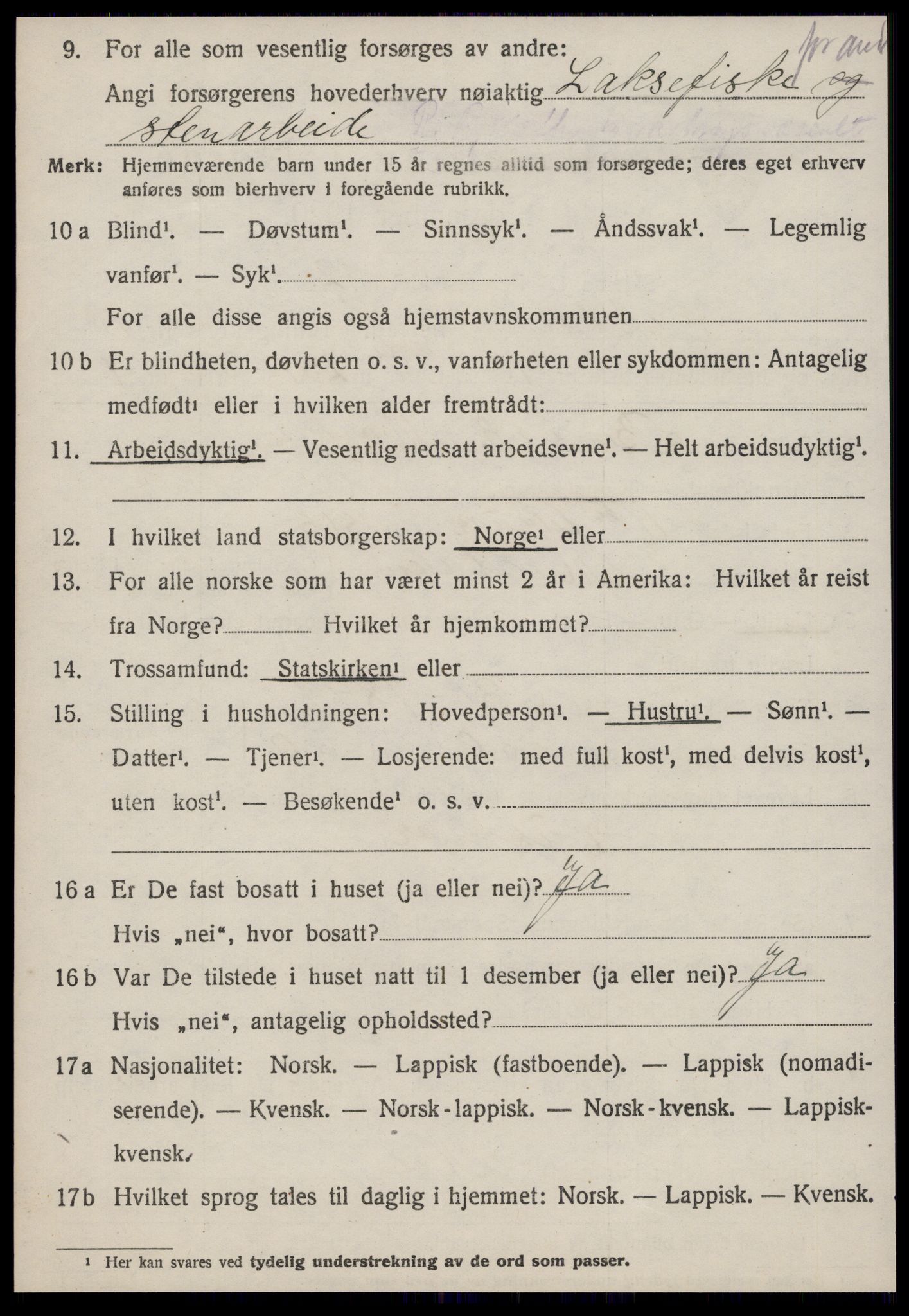 SAT, 1920 census for Orkdal, 1920, p. 7255