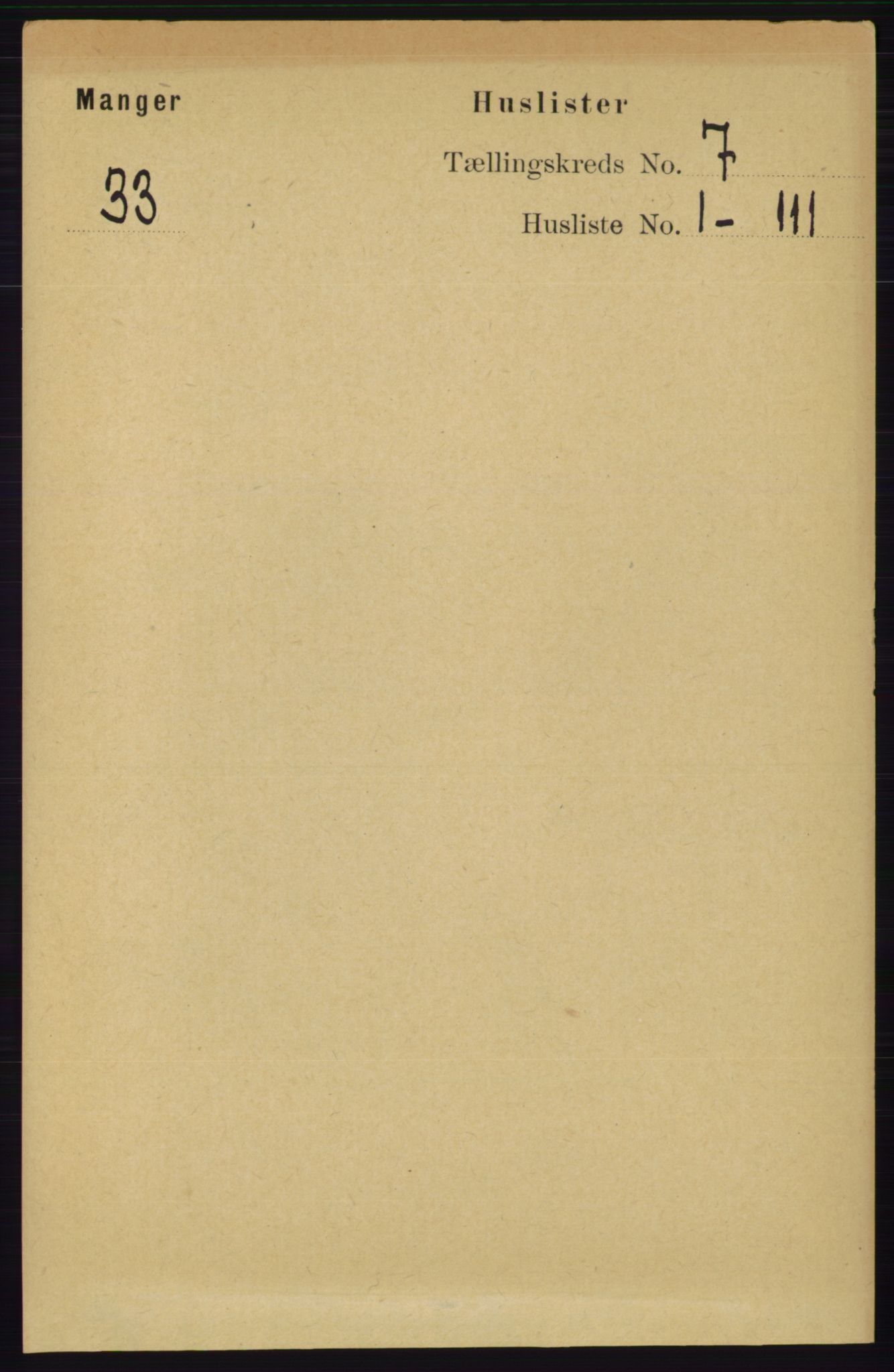 RA, 1891 census for 1261 Manger, 1891, p. 4246