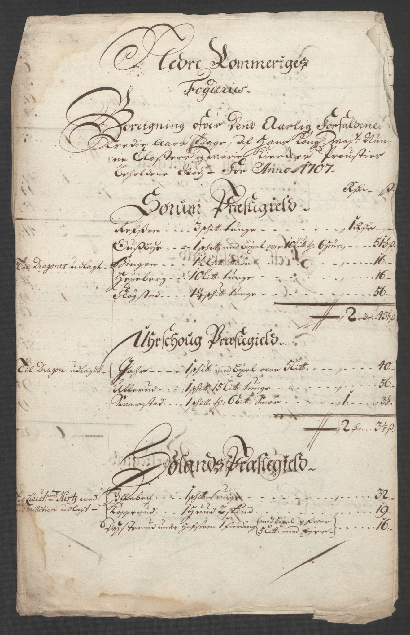 Rentekammeret inntil 1814, Reviderte regnskaper, Fogderegnskap, AV/RA-EA-4092/R11/L0590: Fogderegnskap Nedre Romerike, 1706-1707, p. 240